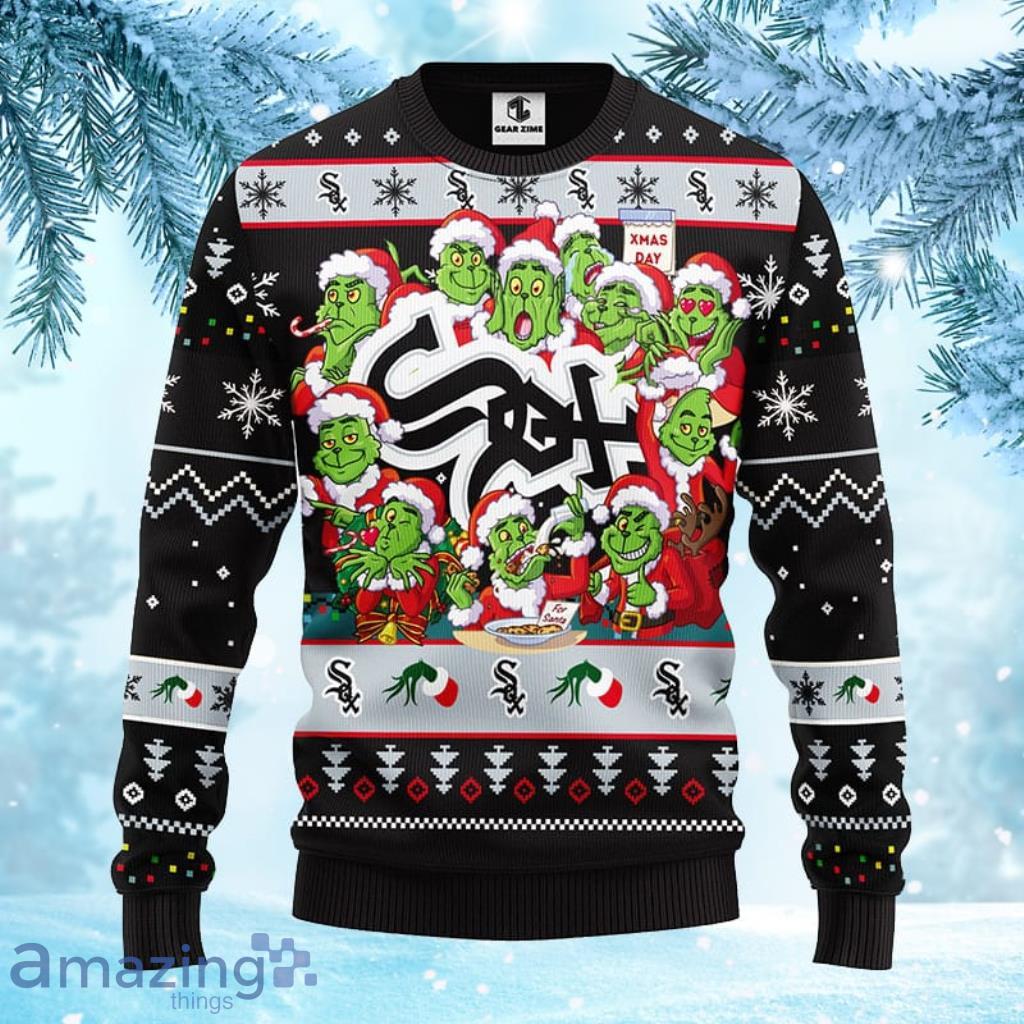 MLB Chicago White Sox 12 Grinch Xmas Day Christmas Ugly Sweater For Fans - 1