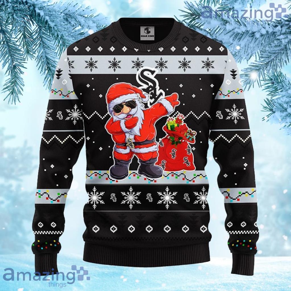 MLB Chicago White Sox Dabbing Santa Claus Christmas Ugly Sweater For Fans - 1