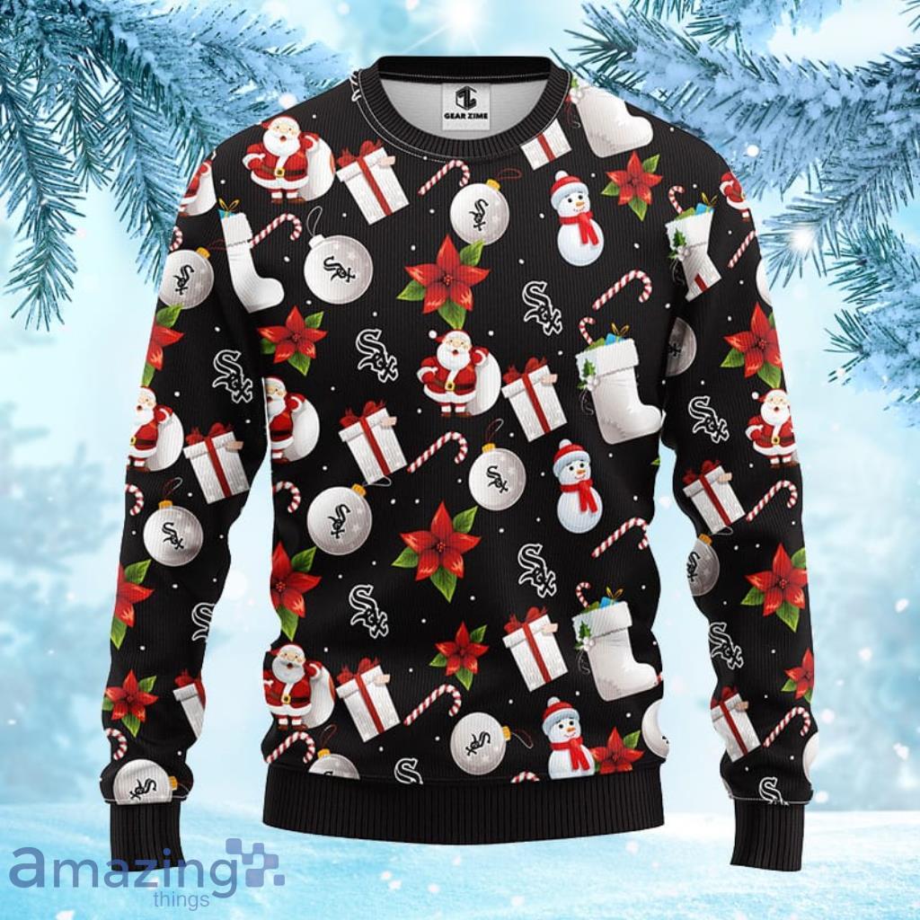 MLB Chicago White Sox Santa Claus Snowman Christmas Ugly Sweater For Fans - 1