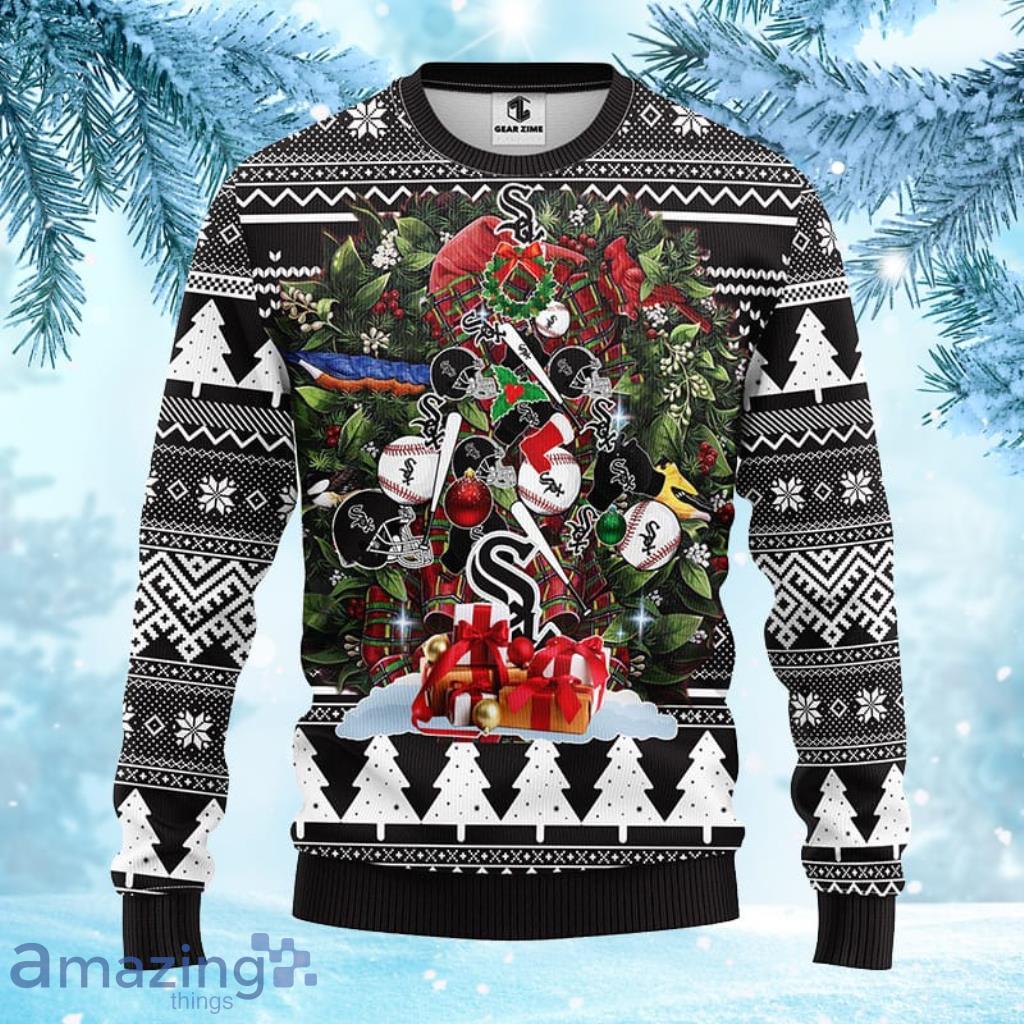 MLB Chicago White Sox Tree Ugly Christmas Fleece Sweater For Fans - 1