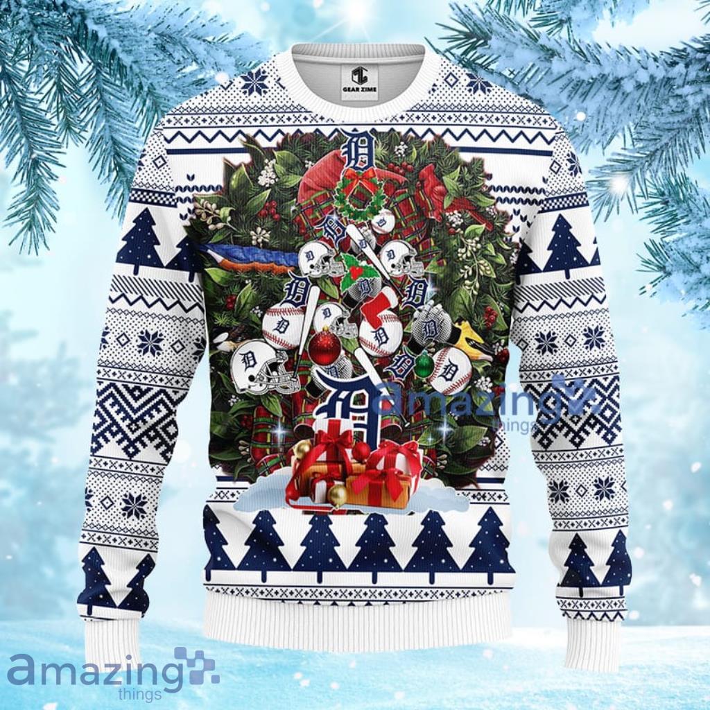 MLB Detroit Tigers Christmas Tree Ugly Sweater For Fans - 1