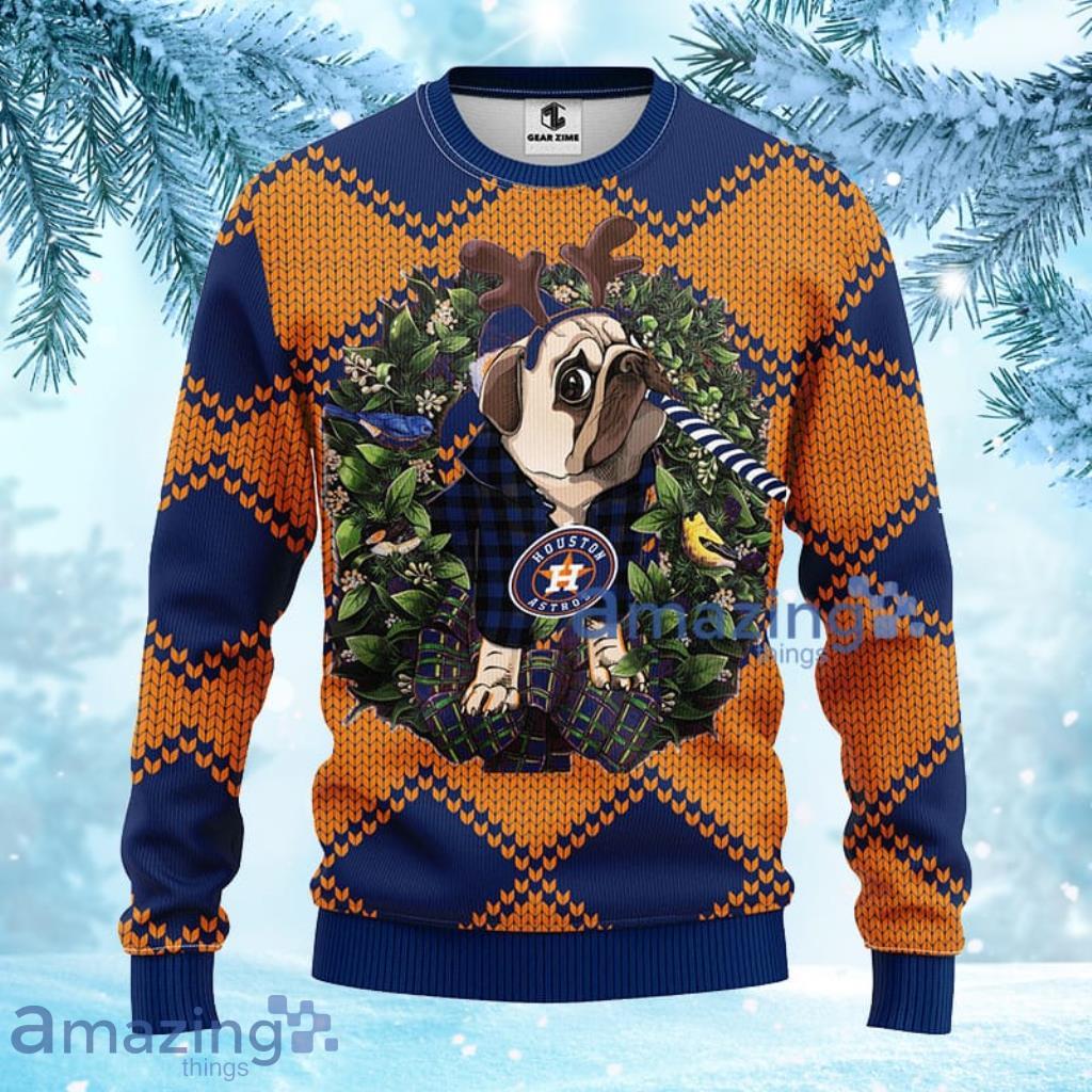 Houston Astros Pub Dog Christmas Ugly Sweater - Shibtee Clothing