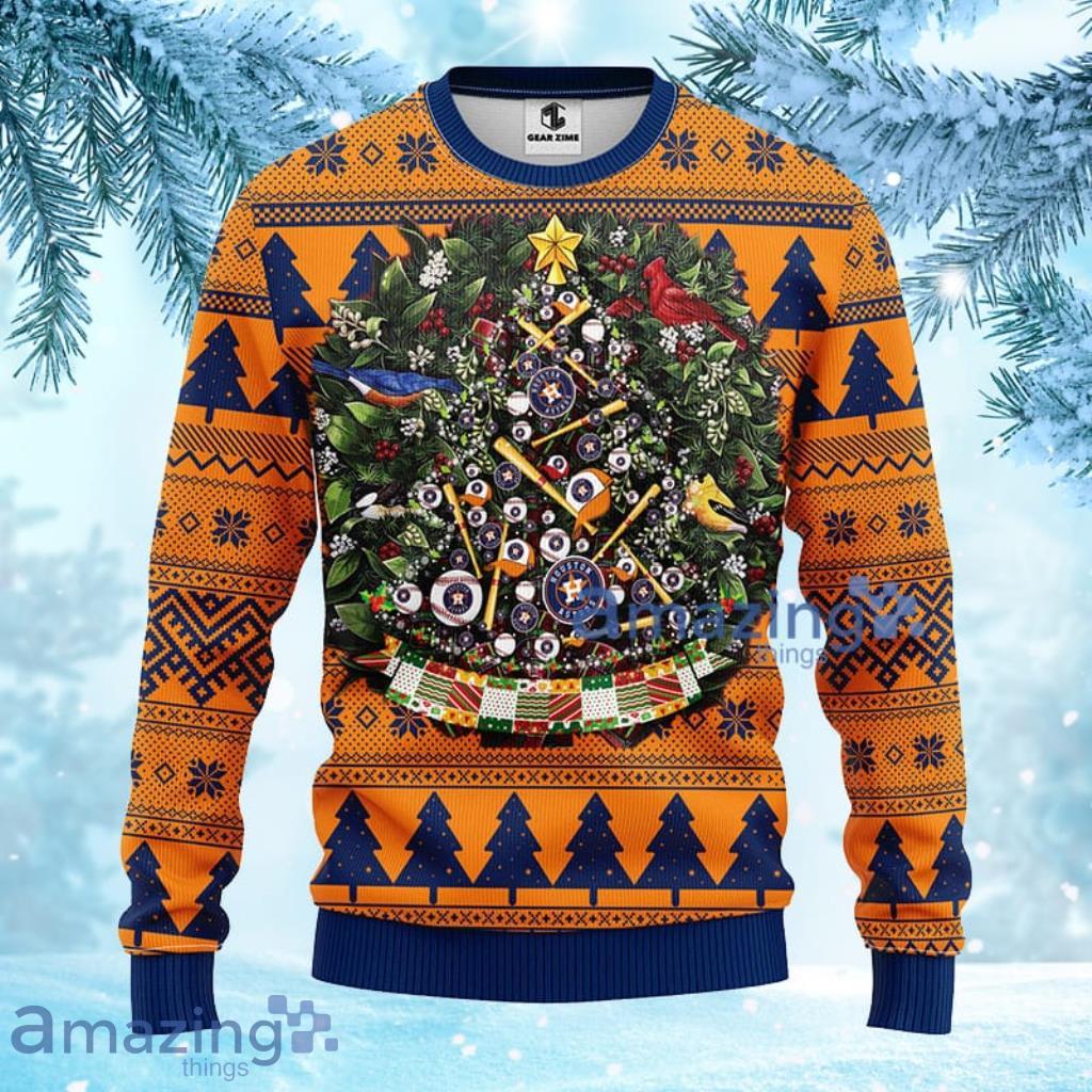 MLB Houston Astros Tree Christmas Fleece Sweater For Fans - 1