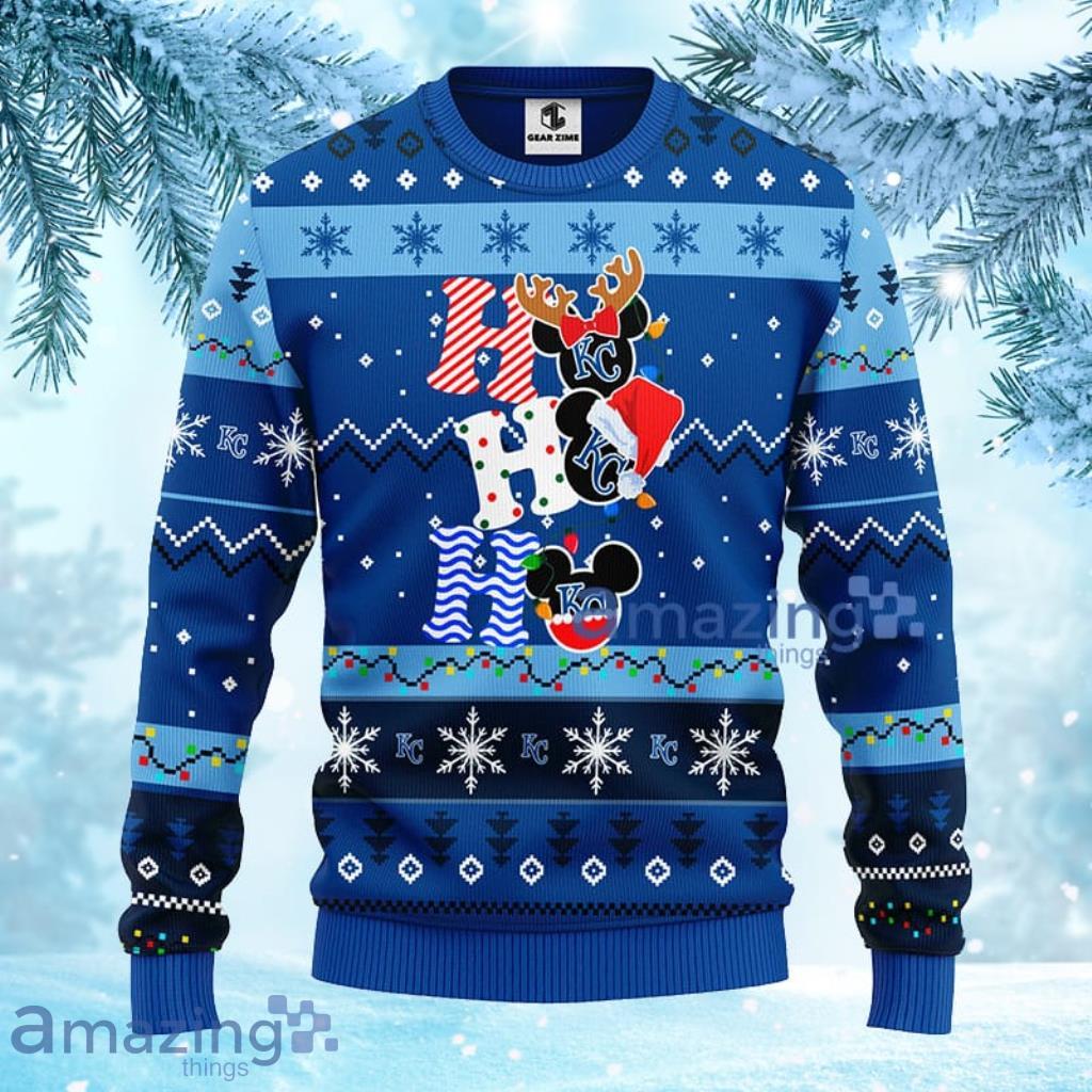 MLB Kansas City Royals HoHoHo Mickey Christmas Ugly Sweater For Fans - 1