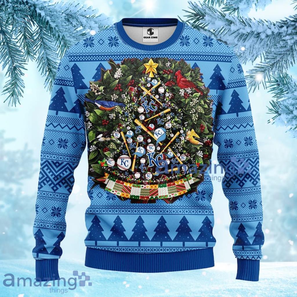 MLB Kansas City Royals Tree Christmas Fleece Sweater For Fans - 1