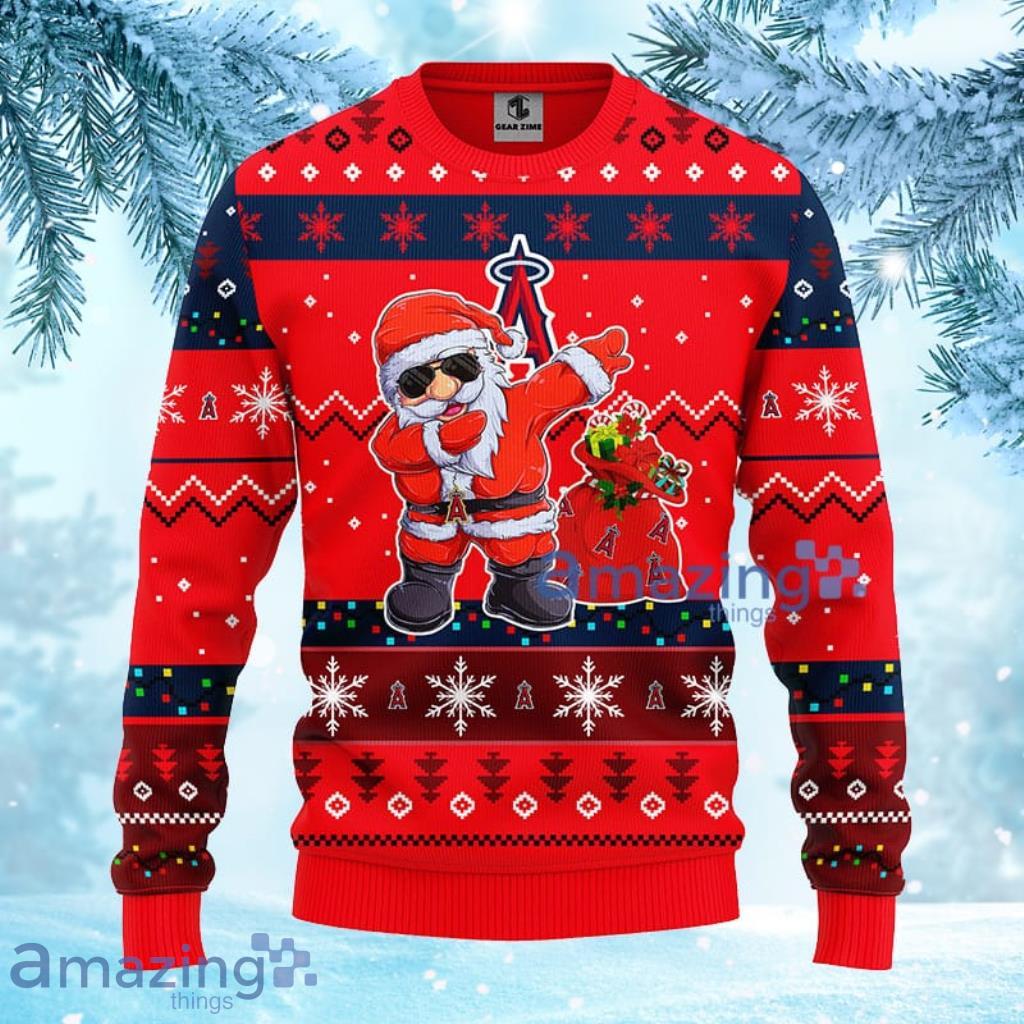 MLB Los Angeles Dodgers Dabbing Santa Claus Christmas Ugly 3D