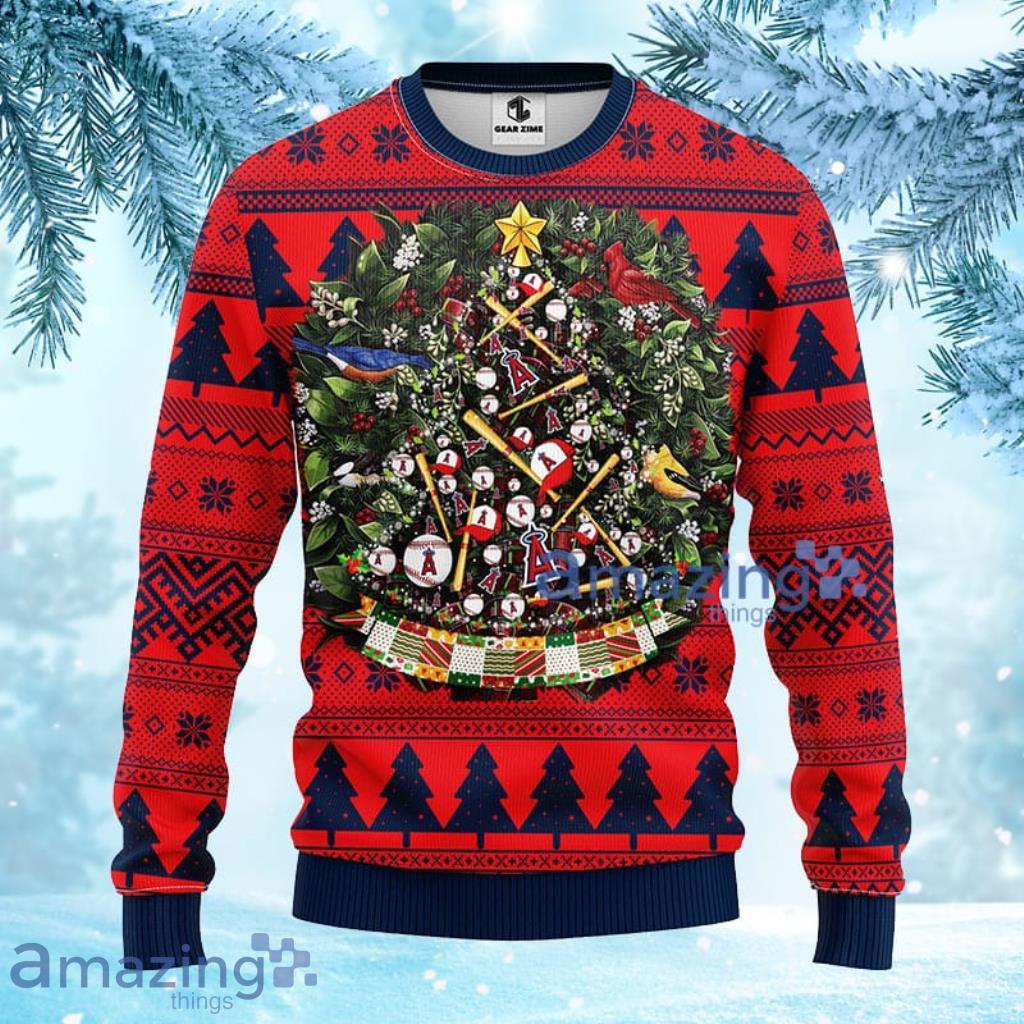 MLB Los Angeles Angels Tree Ball Christmas Ugly Sweater For Fans - 1