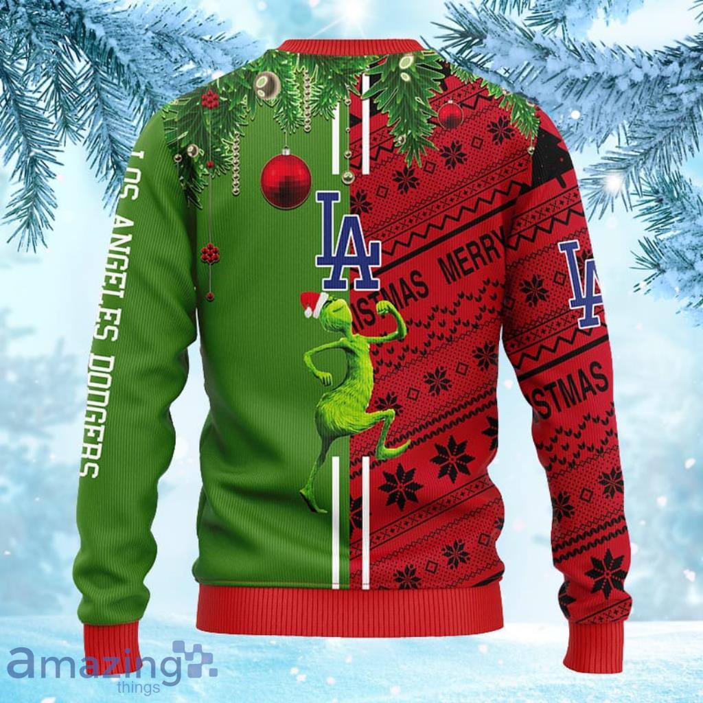 MLB Logo Los Angeles Dodgers Grinch & Scooby-Doo Ugly Christmas