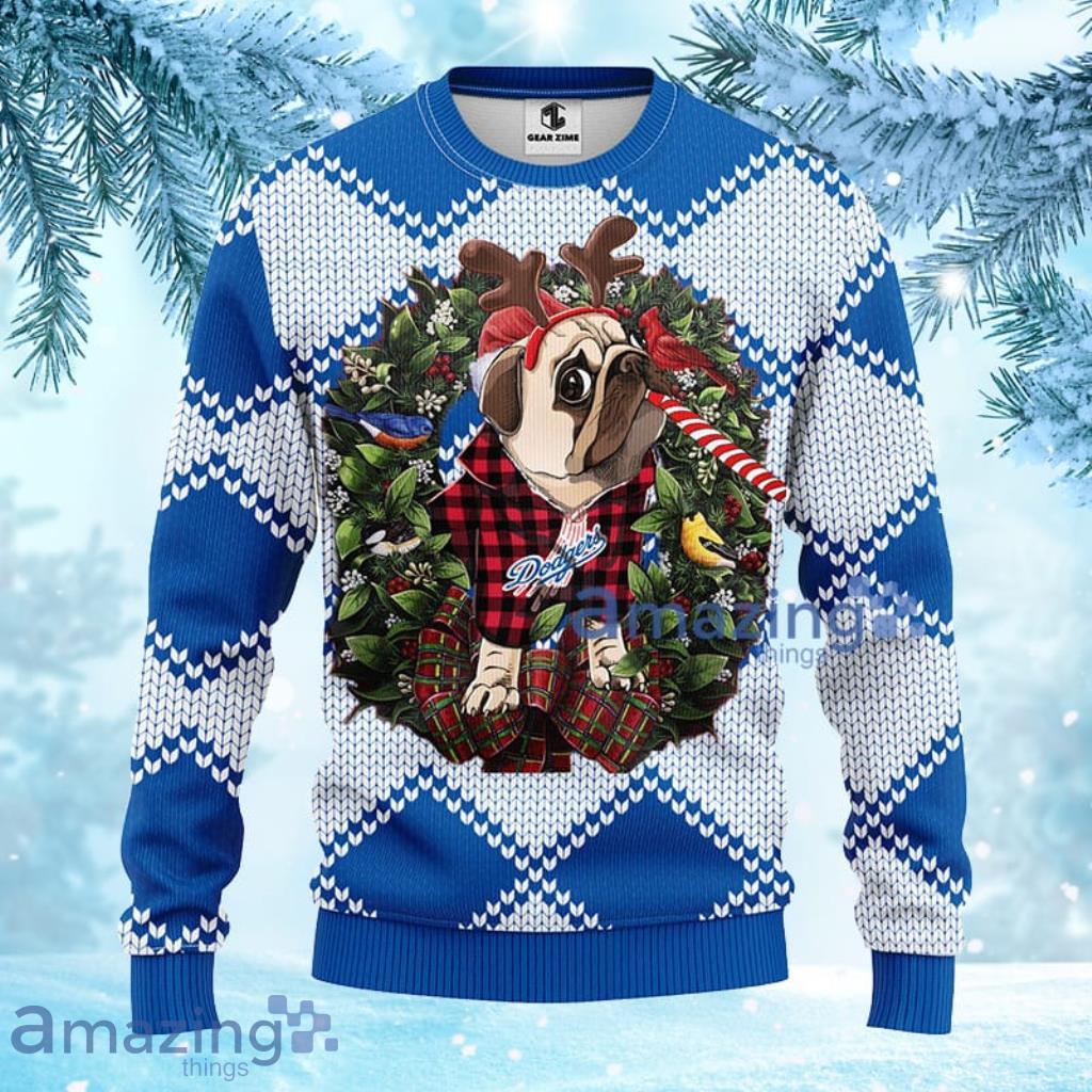 MLB Los Angeles Dodgers Pub Dog Christmas Ugly Sweater For Fans - 1