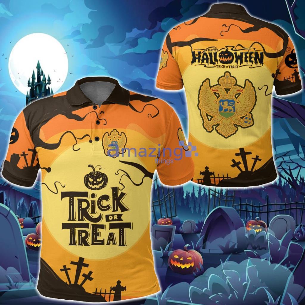 Montenegro Halloween Trick or Treat Polo Shirt - Montenegro Halloween Trick or Treat Polo Shirt
