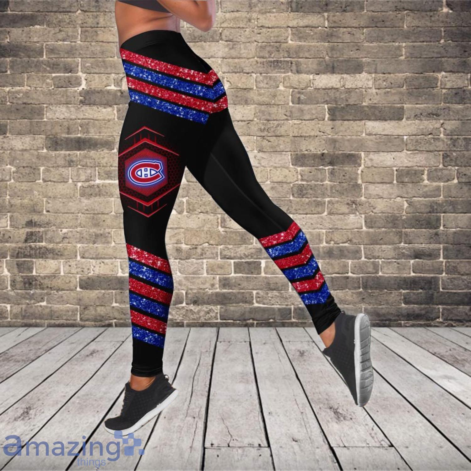 Montreal Canadiens Personalized Name Combo Hollow Tank Top And Leggings For Fans Product Photo 1