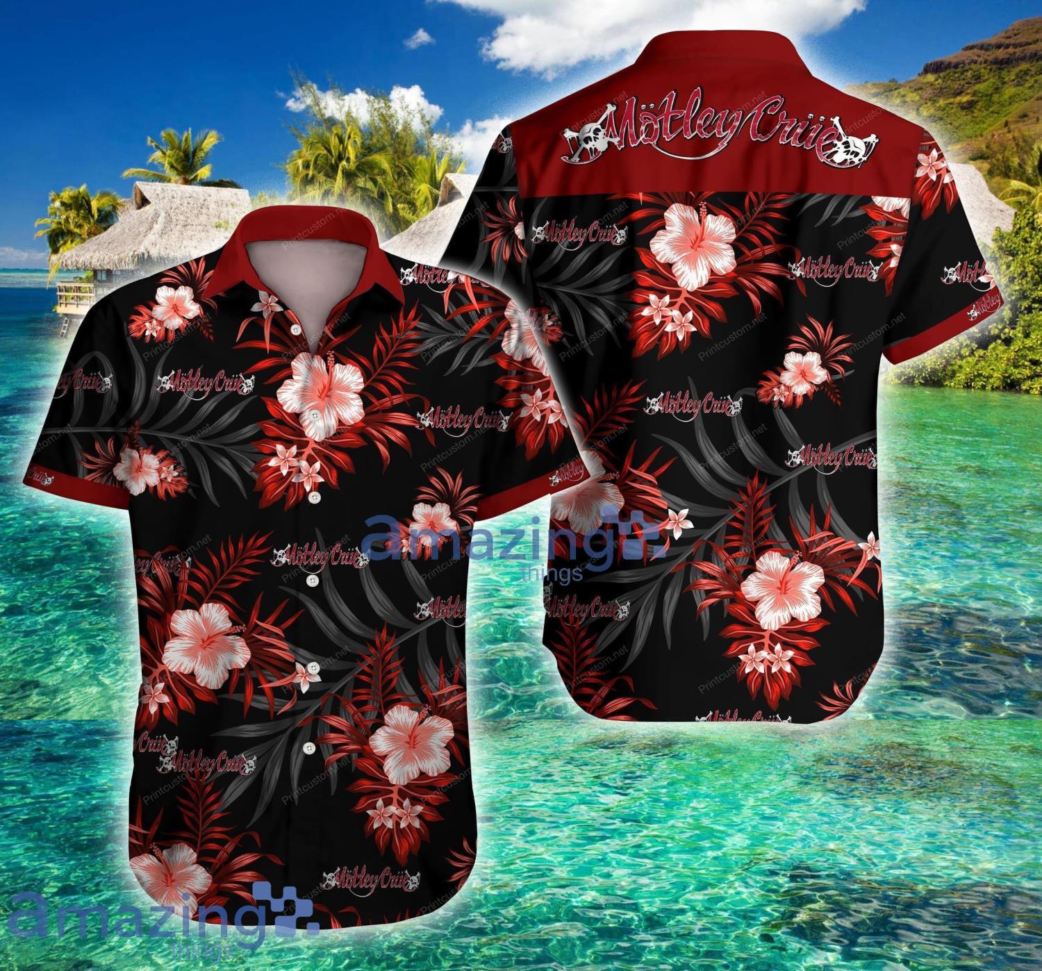 Motley Crue Tropical Short Sleeve Hawaiian Shirt For Men And Women Product Photo 1