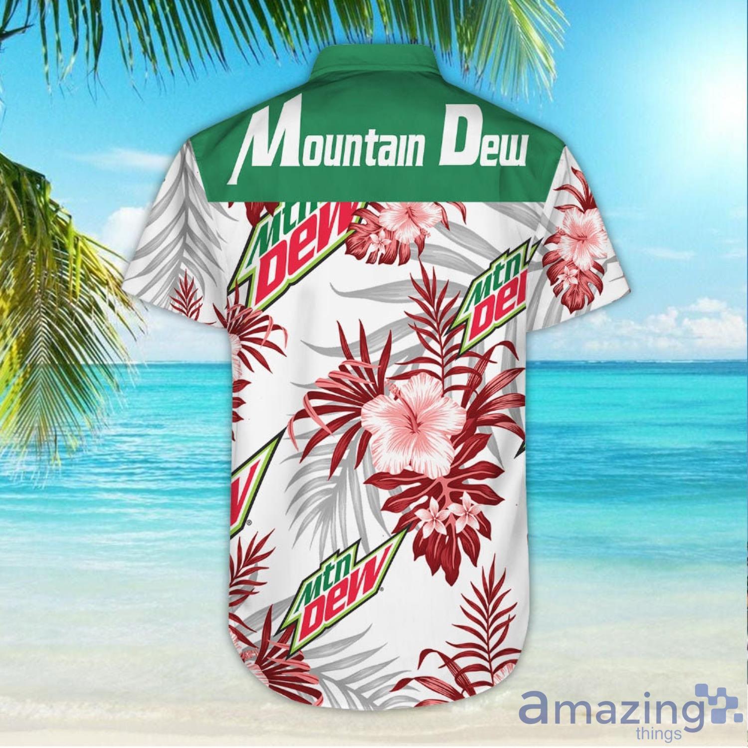 Moutain Dew Tropical Flower Aloha Hawaiian Shirt And Beach Short Set image Moutain Dew Tropical Flower Aloha Hawaiian Shirt And Beach Short Set Product Photo 5