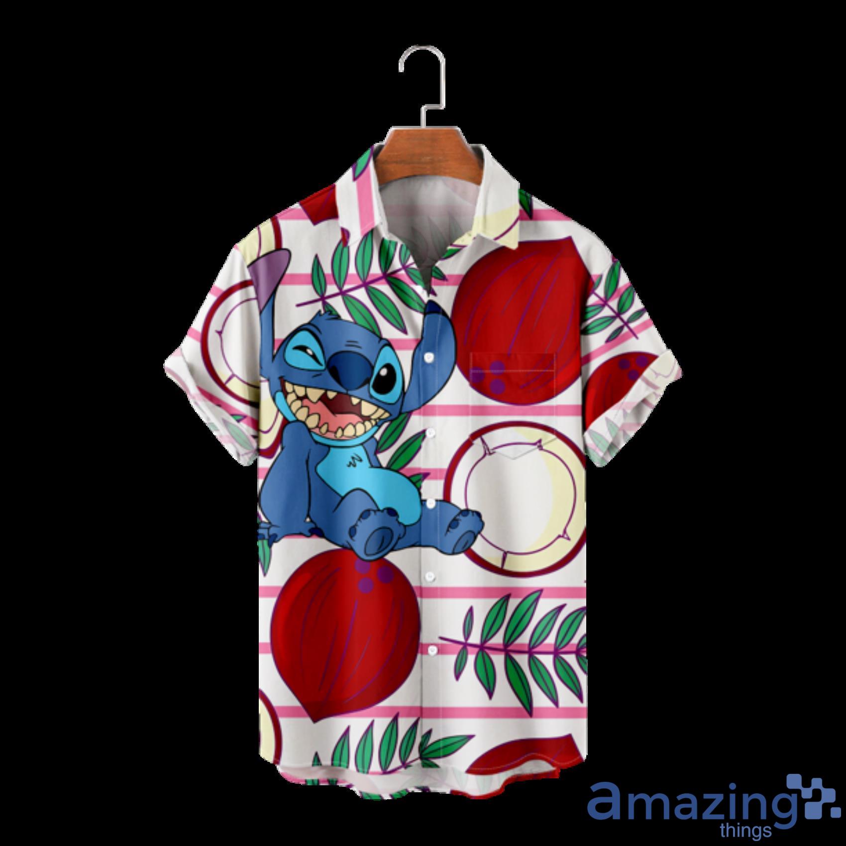 Movies Lilo & Stitch And Coconut Lovely Short Sleeve Hawaiian Shirt Product Photo 1