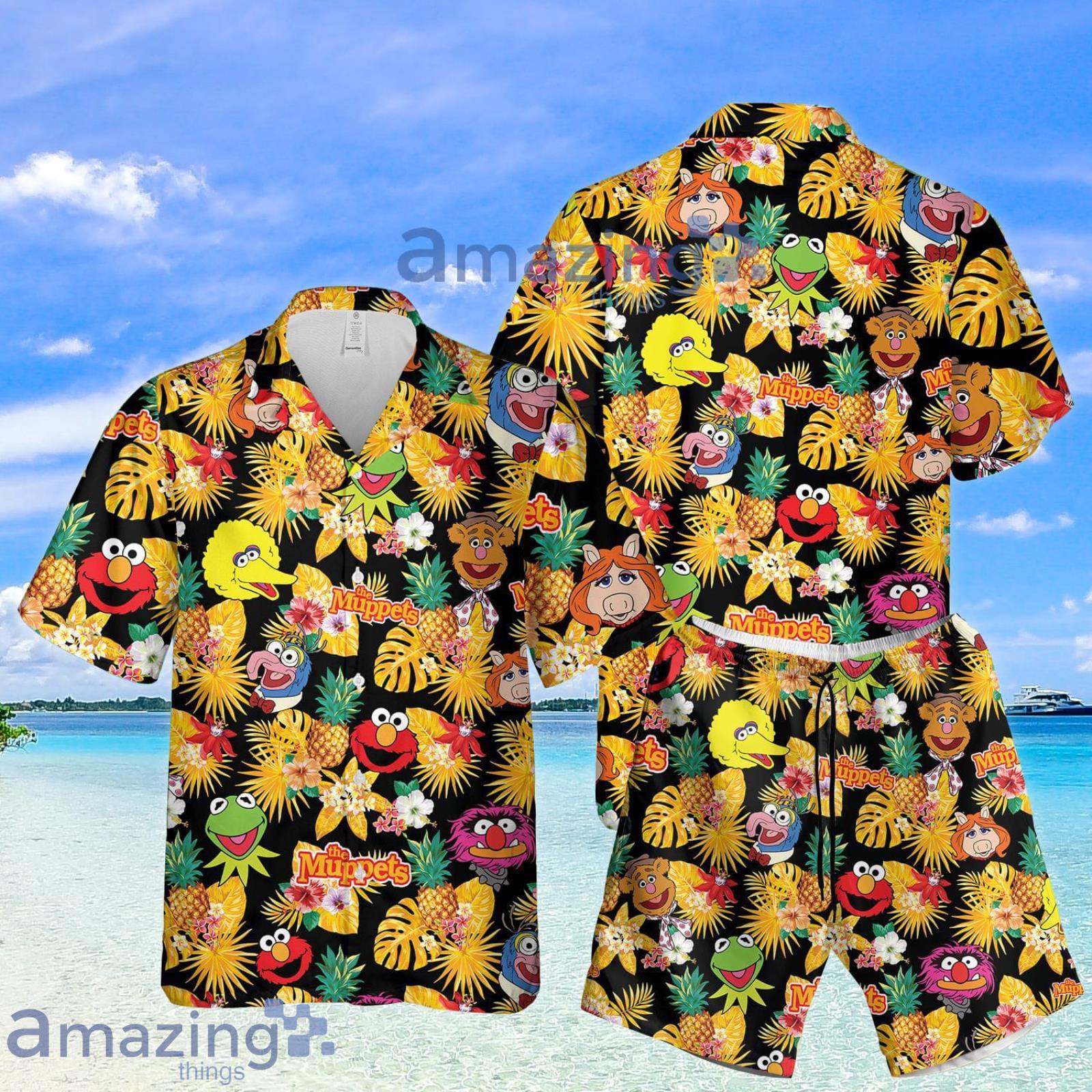 Muppet Pineapple Tropical Flower Summer Set Hawaiian Shirt And Shorts Product Photo 1