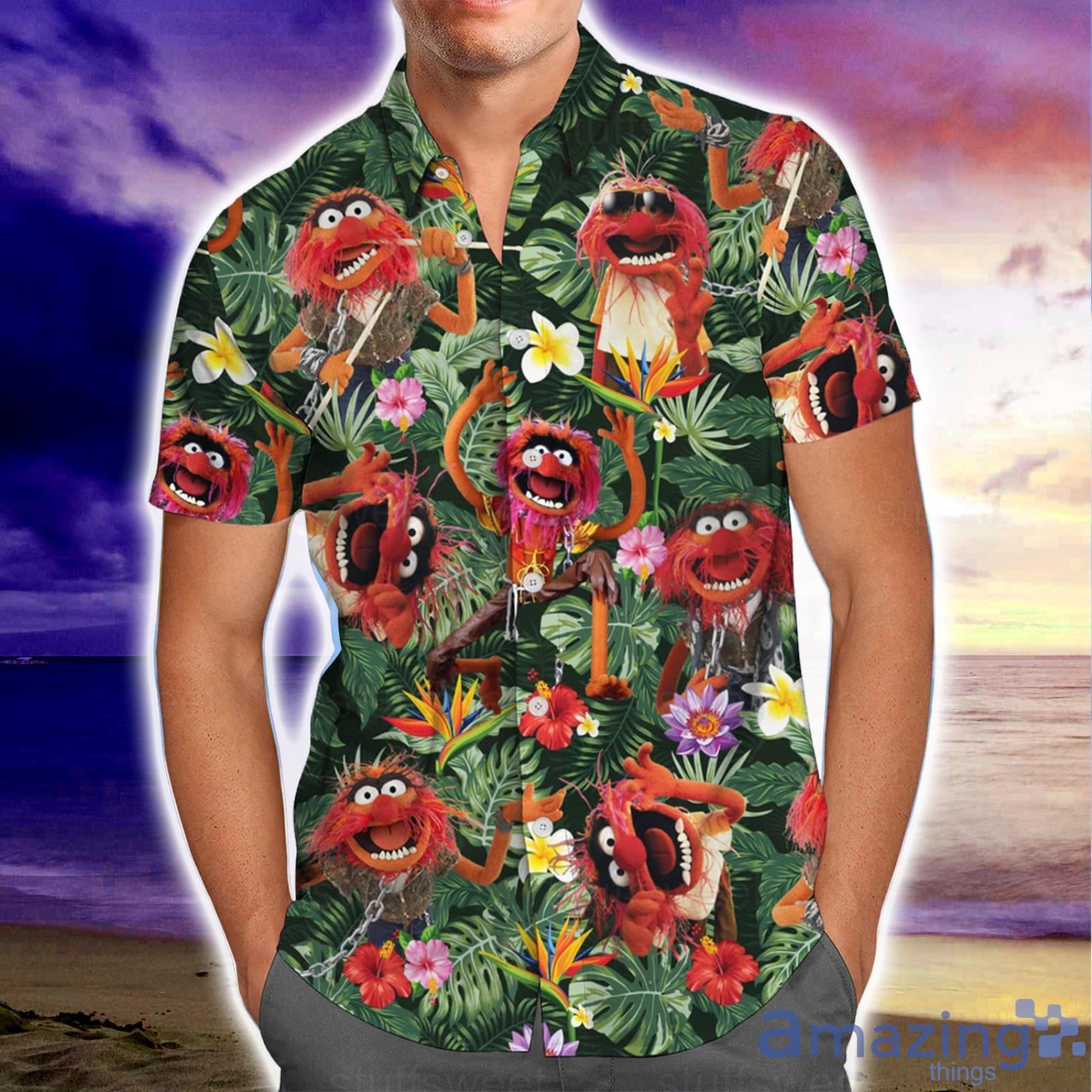Muppet The Muppets And Tropical Pattern Short Sleeve Hawaiian Shirt And Short image Muppet The Muppets And Tropical Pattern Short Sleeve Hawaiian Shirt And Short Product Photo 3
