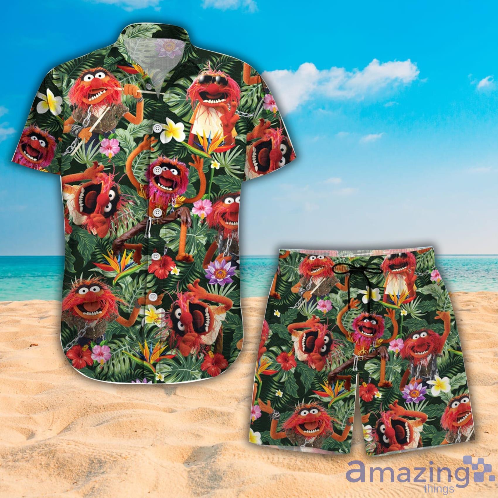 Muppet The Muppets And Tropical Pattern Short Sleeve Hawaiian Shirt And Short Product Photo 1