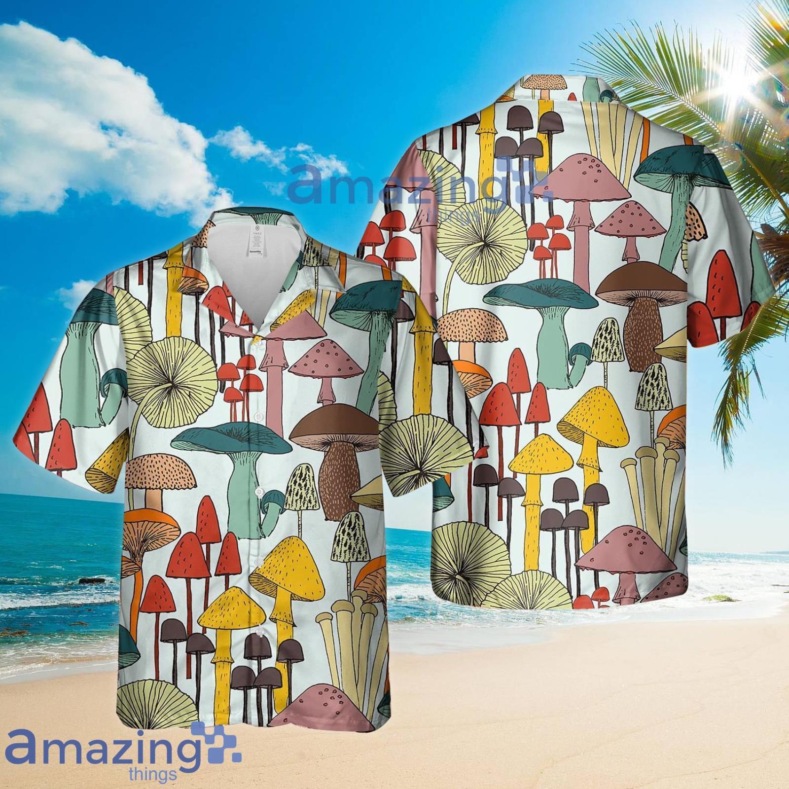 Mushroom Summer Set Hawaiian Shirt And Shorts image Mushroom Summer Set Hawaiian Shirt And Shorts Product Photo 2
