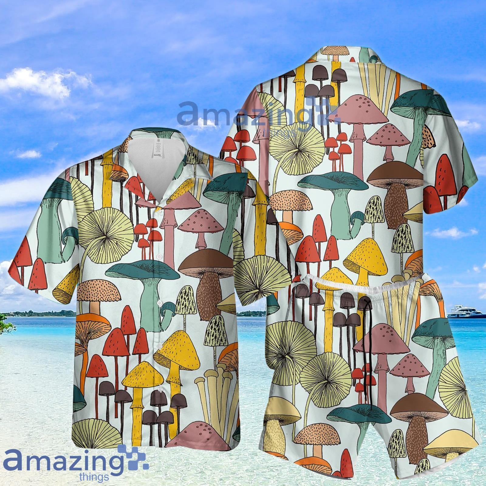 Mushroom Summer Set Hawaiian Shirt And Shorts Product Photo 1