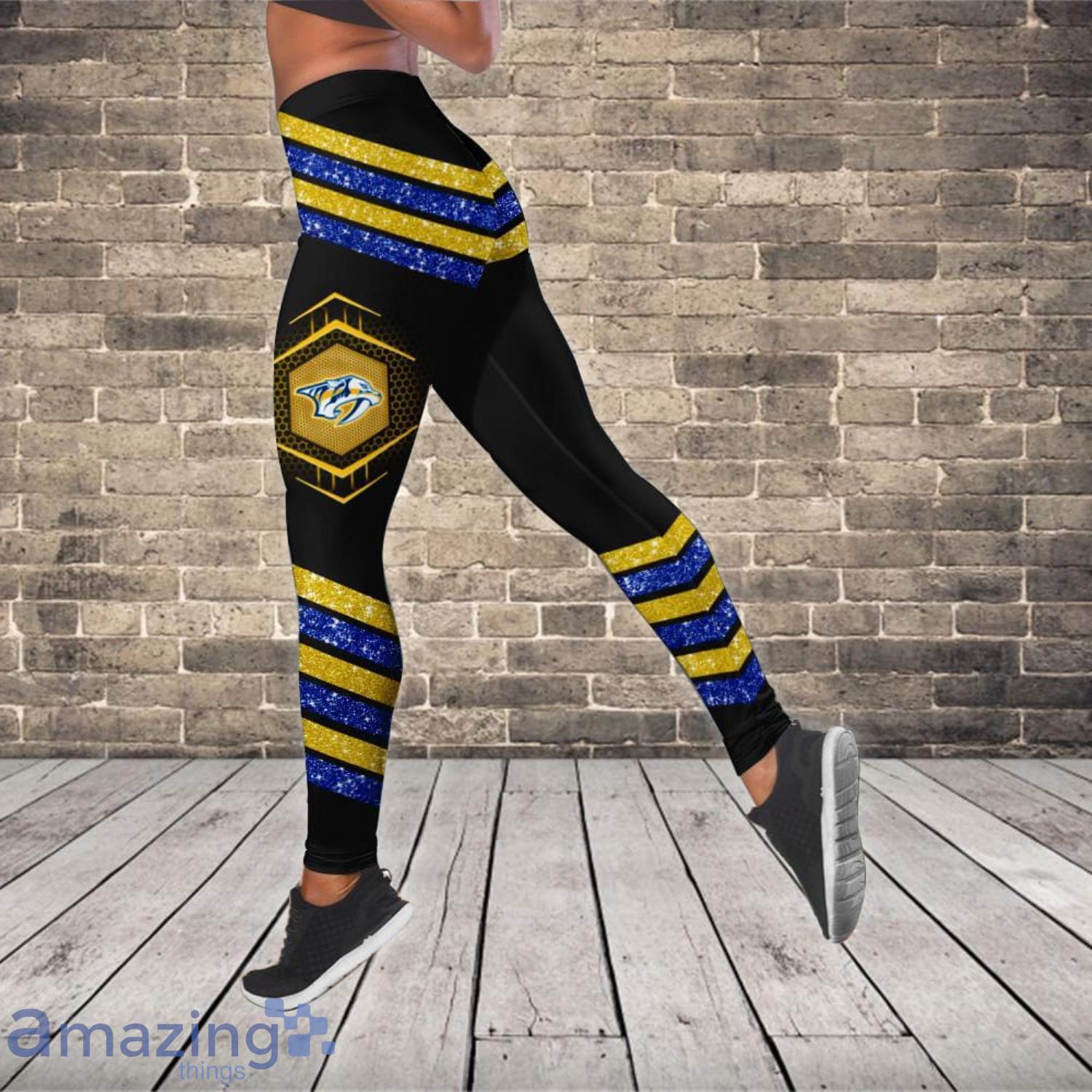 Nashville Predators Personalized Name Combo Hollow Tank Top And Leggings For Fans Product Photo 1