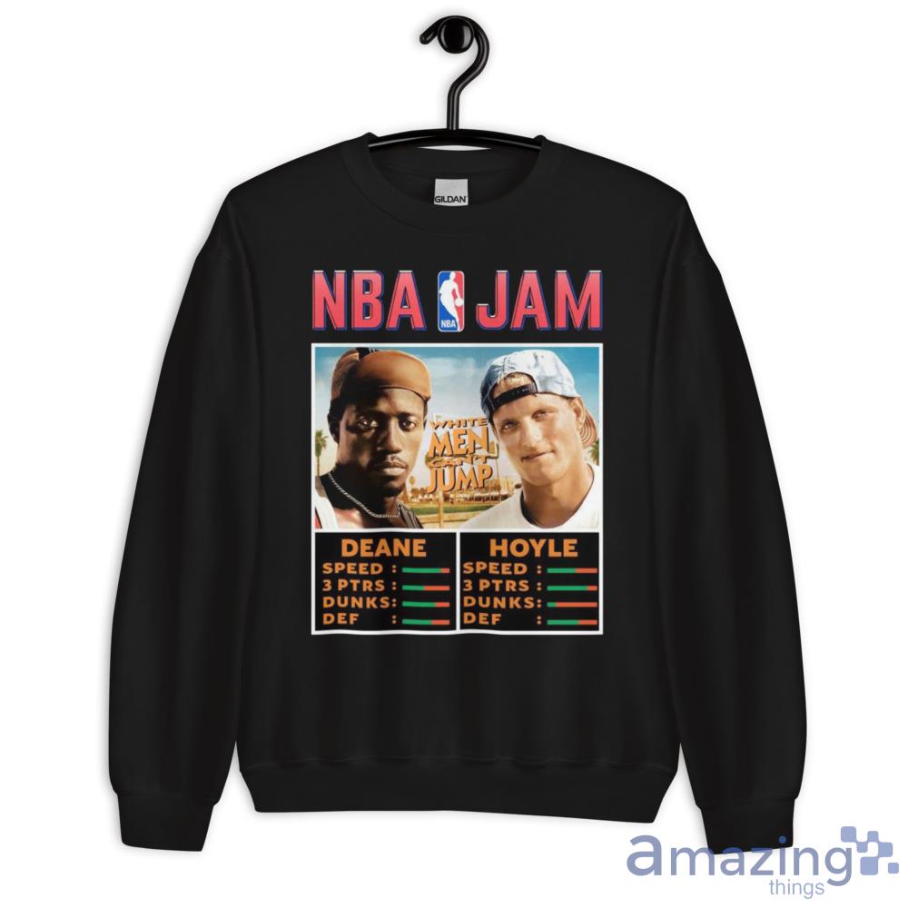 NBA Jam White Men Cant Jump Basketball Shirt - High-Quality