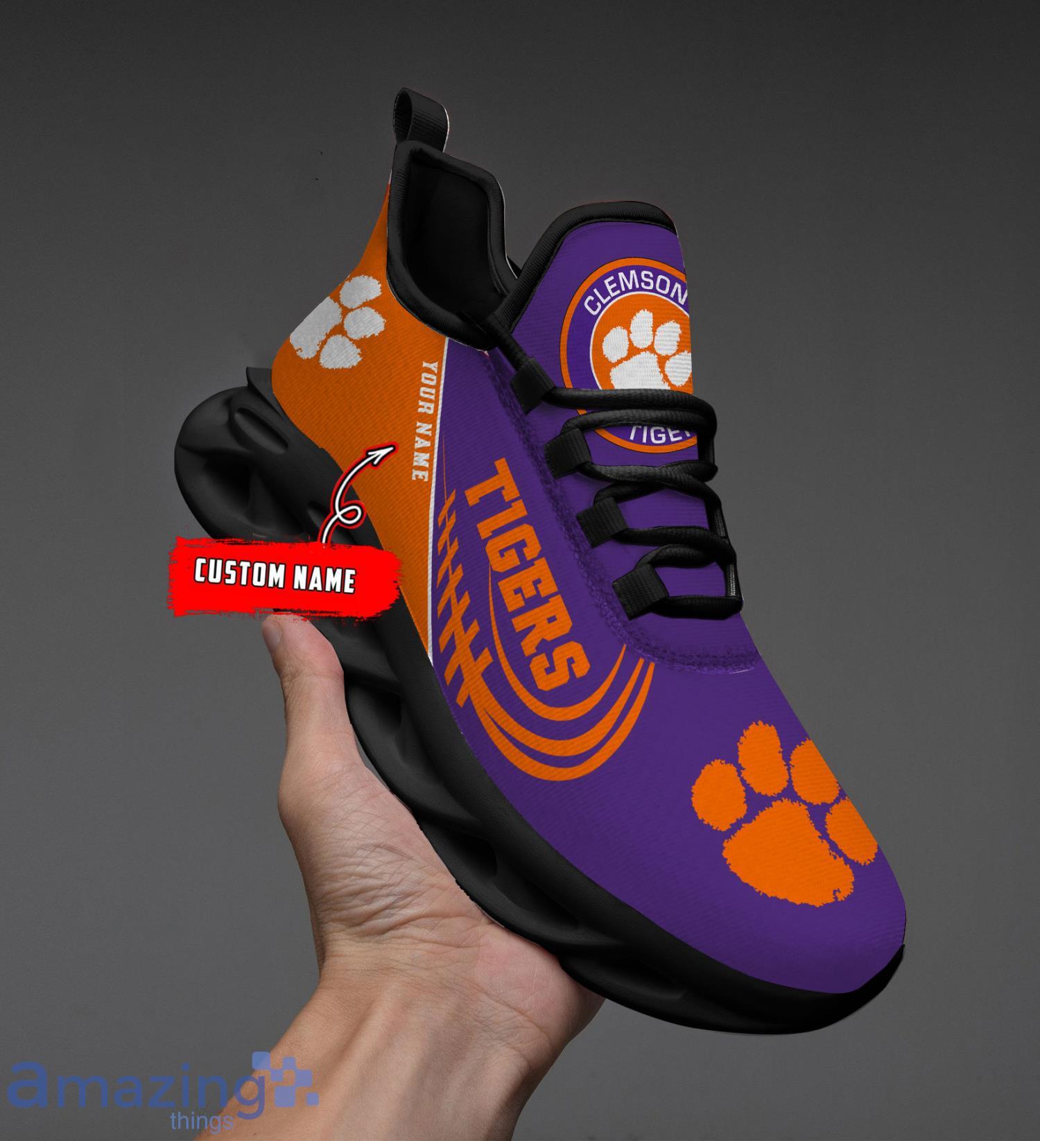 NCAA Clemson Tigers Custom Name Sneakers Max Soul Shoes Product Photo 1