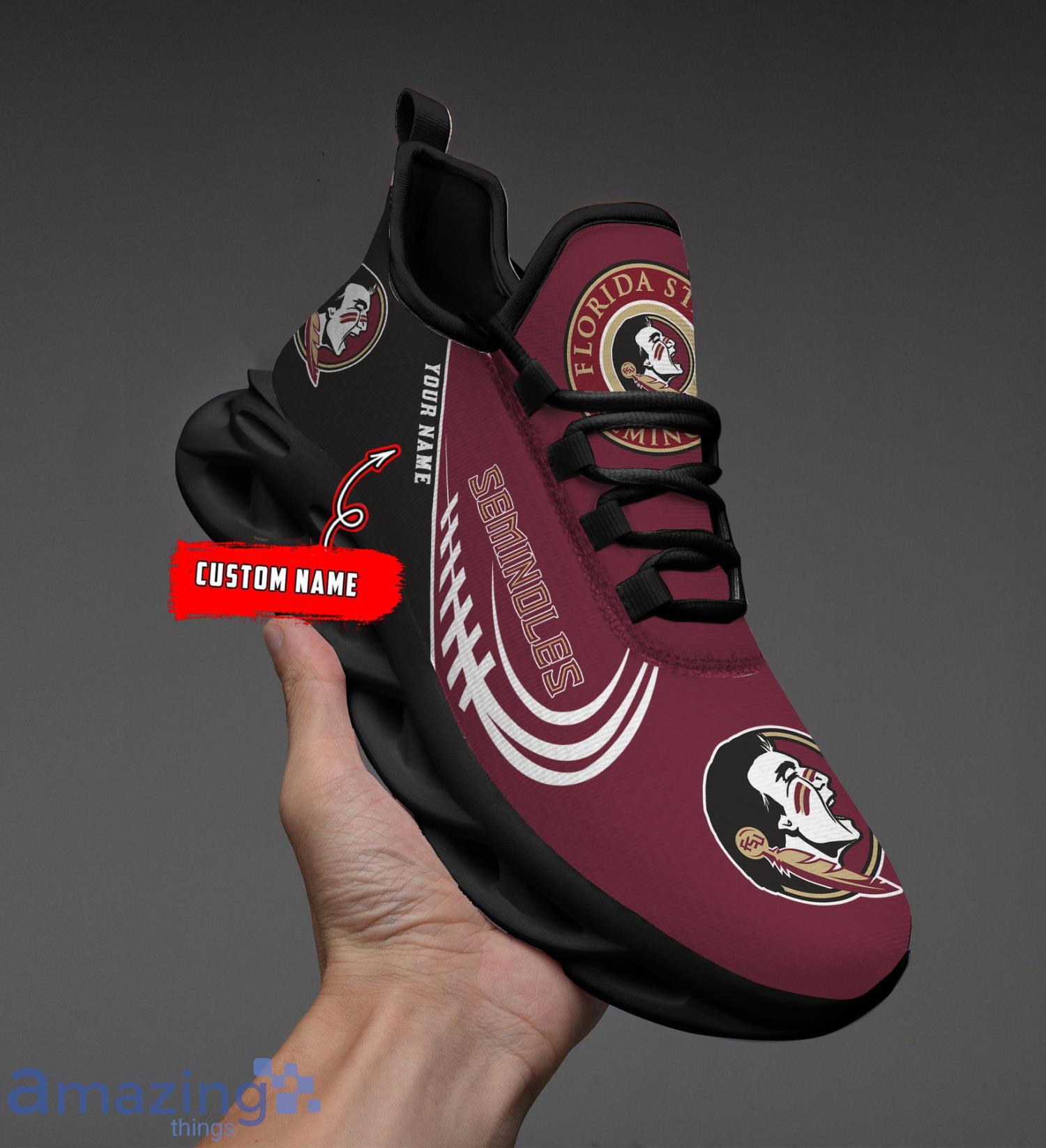 NCAA Florida State Seminoles Custom Name Sneakers Max Soul Shoes Product Photo 1