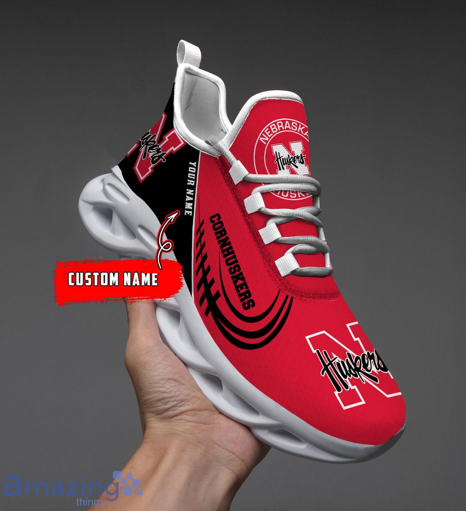 NCAA Nebraska Cornhuskers Custom Name Sneakers Max Soul Shoes image NCAA Nebraska Cornhuskers Custom Name Sneakers Max Soul Shoes Product Photo 2