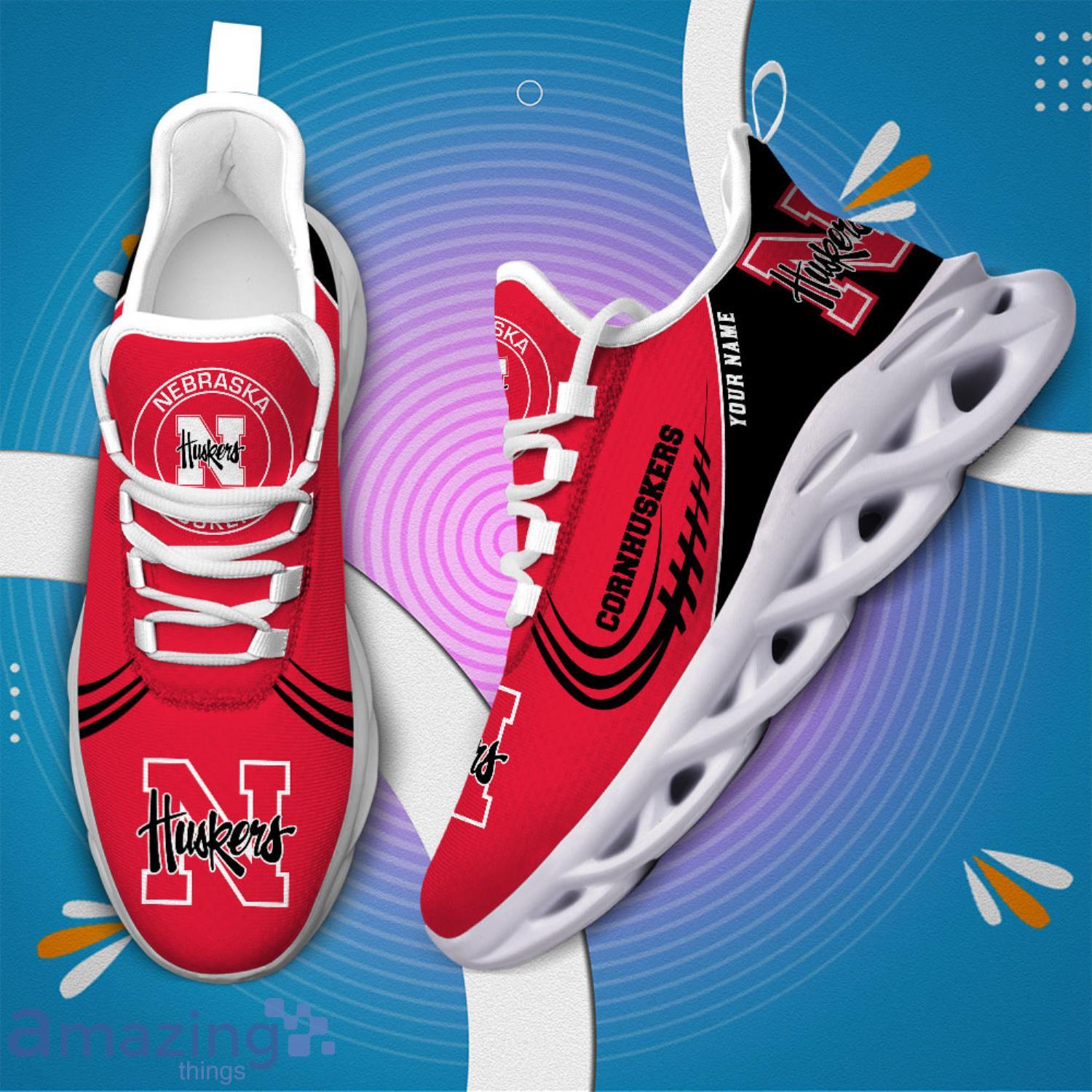 NCAA Nebraska Cornhuskers Custom Name Sneakers Max Soul Shoes image NCAA Nebraska Cornhuskers Custom Name Sneakers Max Soul Shoes Product Photo 4