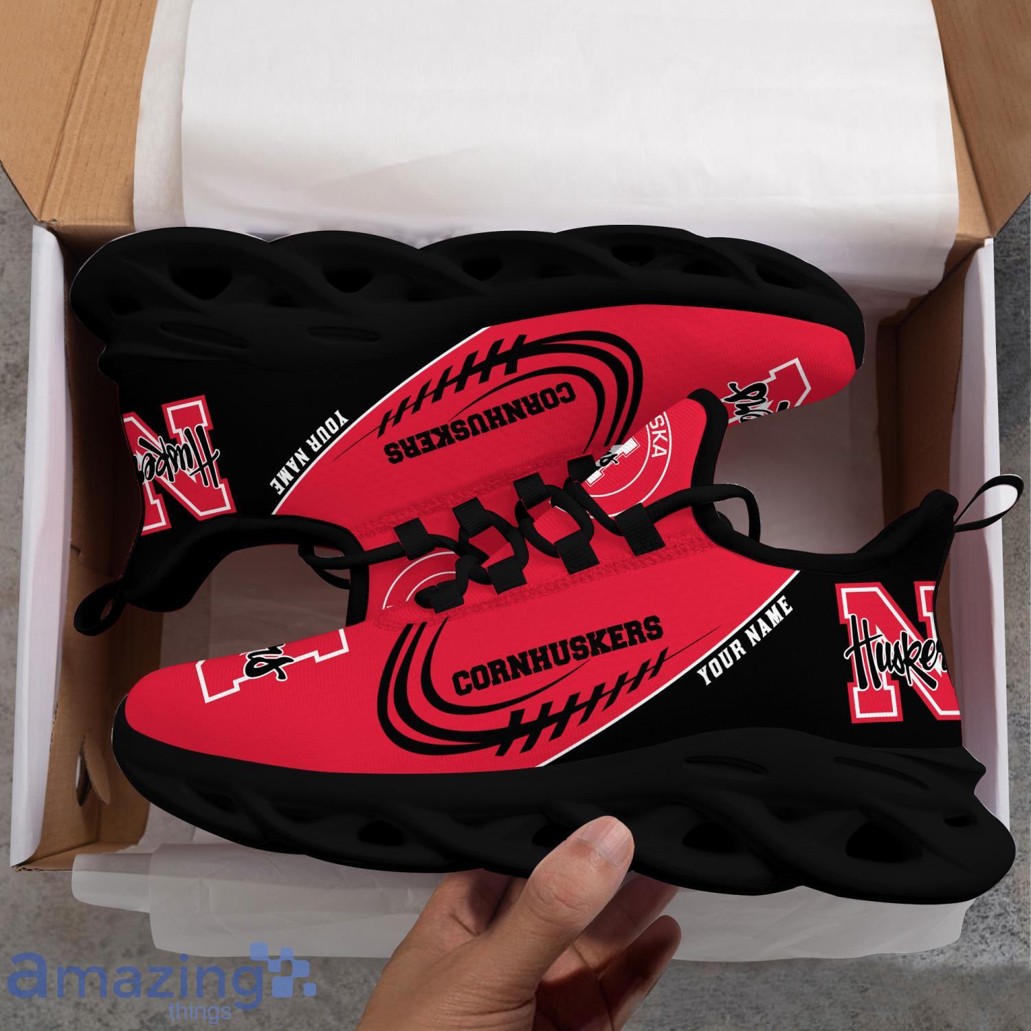 NCAA Nebraska Cornhuskers Custom Name Sneakers Max Soul Shoes image NCAA Nebraska Cornhuskers Custom Name Sneakers Max Soul Shoes Product Photo 5