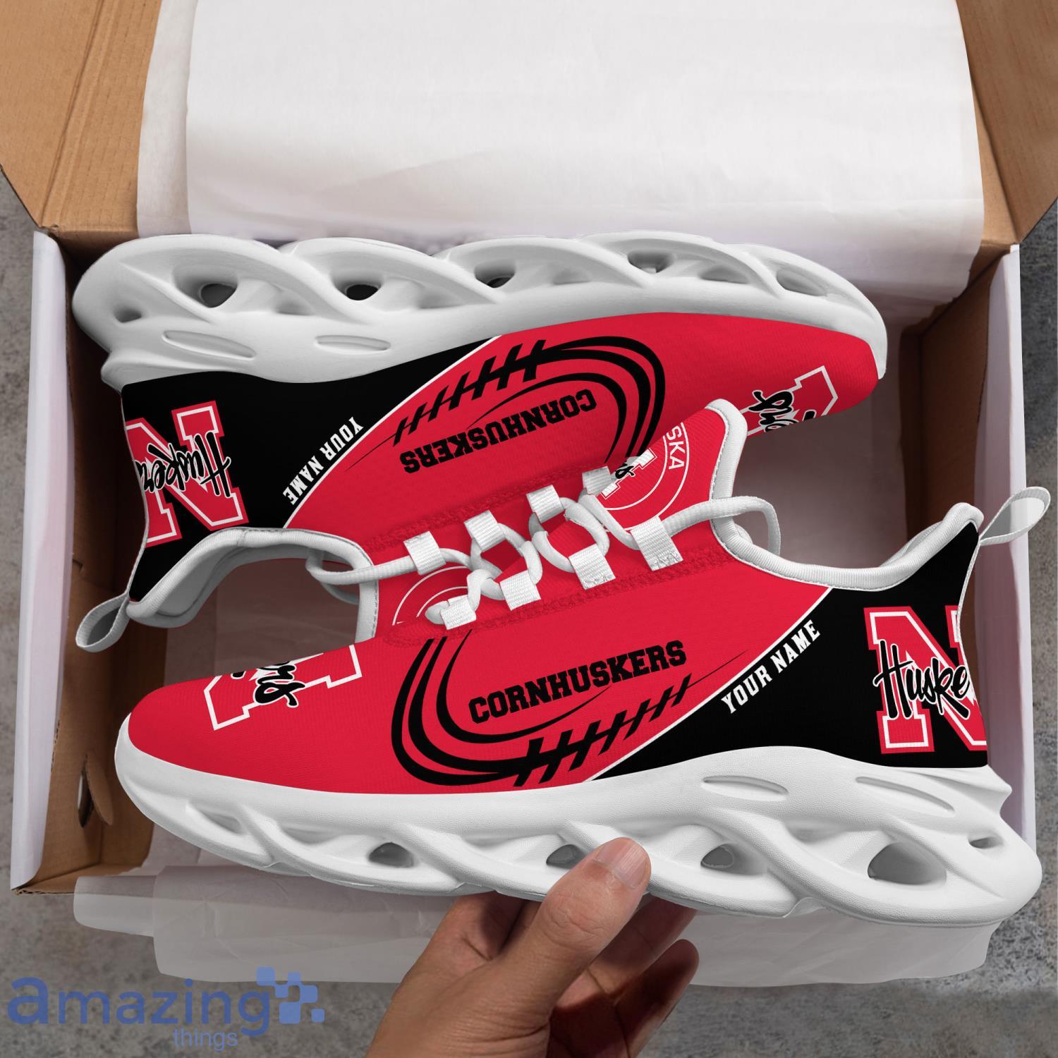 NCAA Nebraska Cornhuskers Custom Name Sneakers Max Soul Shoes image NCAA Nebraska Cornhuskers Custom Name Sneakers Max Soul Shoes Product Photo 6