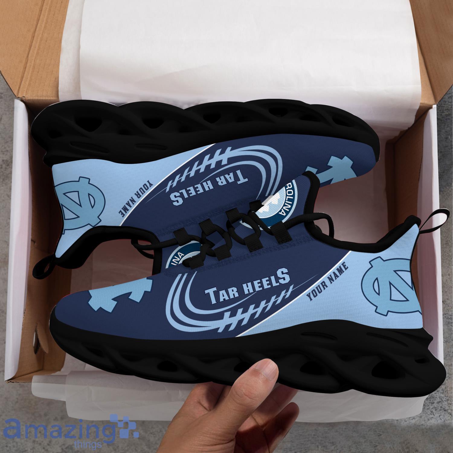 NCAA North Carolina Tar Heels Custom Name Sneakers Max Soul Shoes image NCAA North Carolina Tar Heels Custom Name Sneakers Max Soul Shoes Product Photo 5