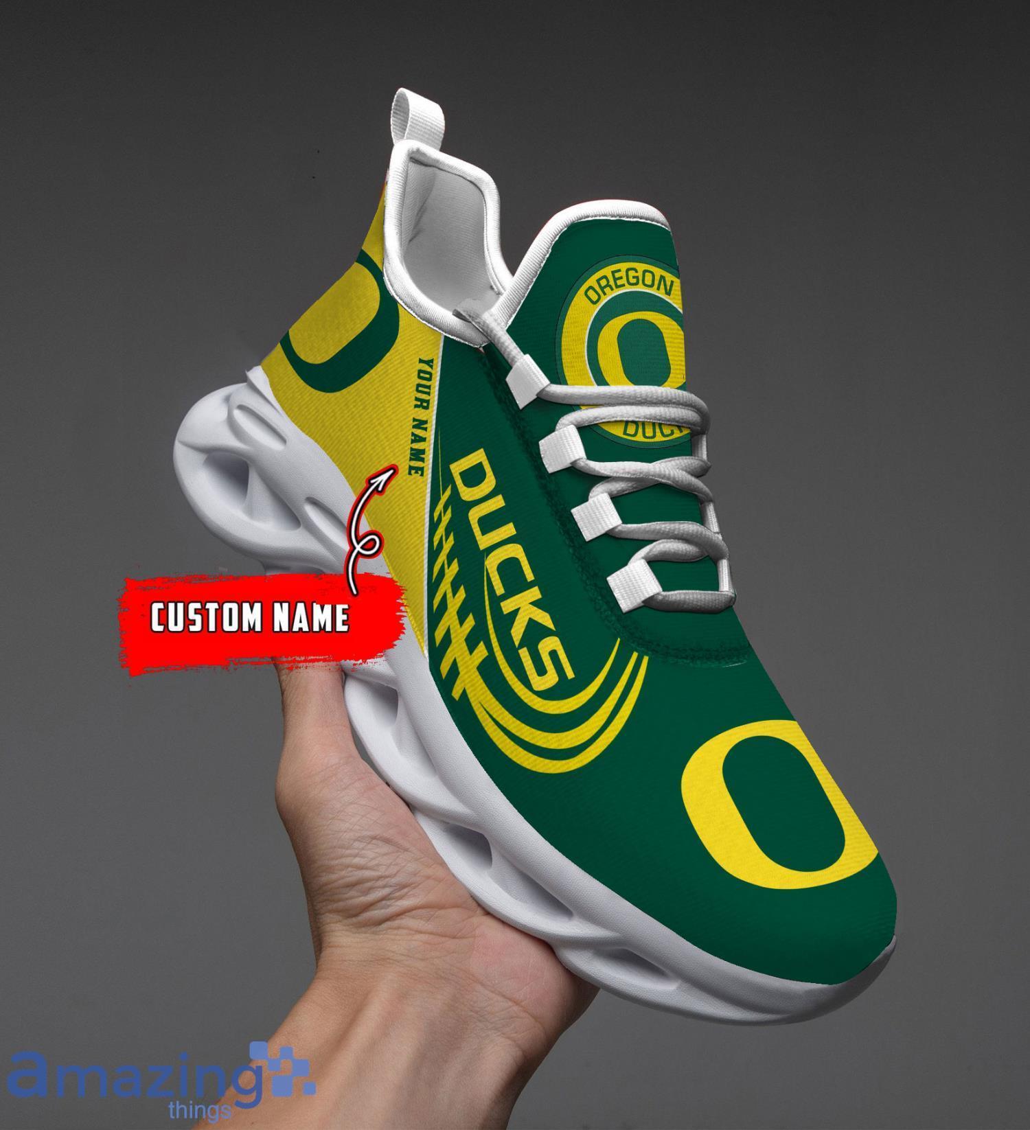 NCAA Oregon Ducks Custom Name Sneakers Max Soul Shoes