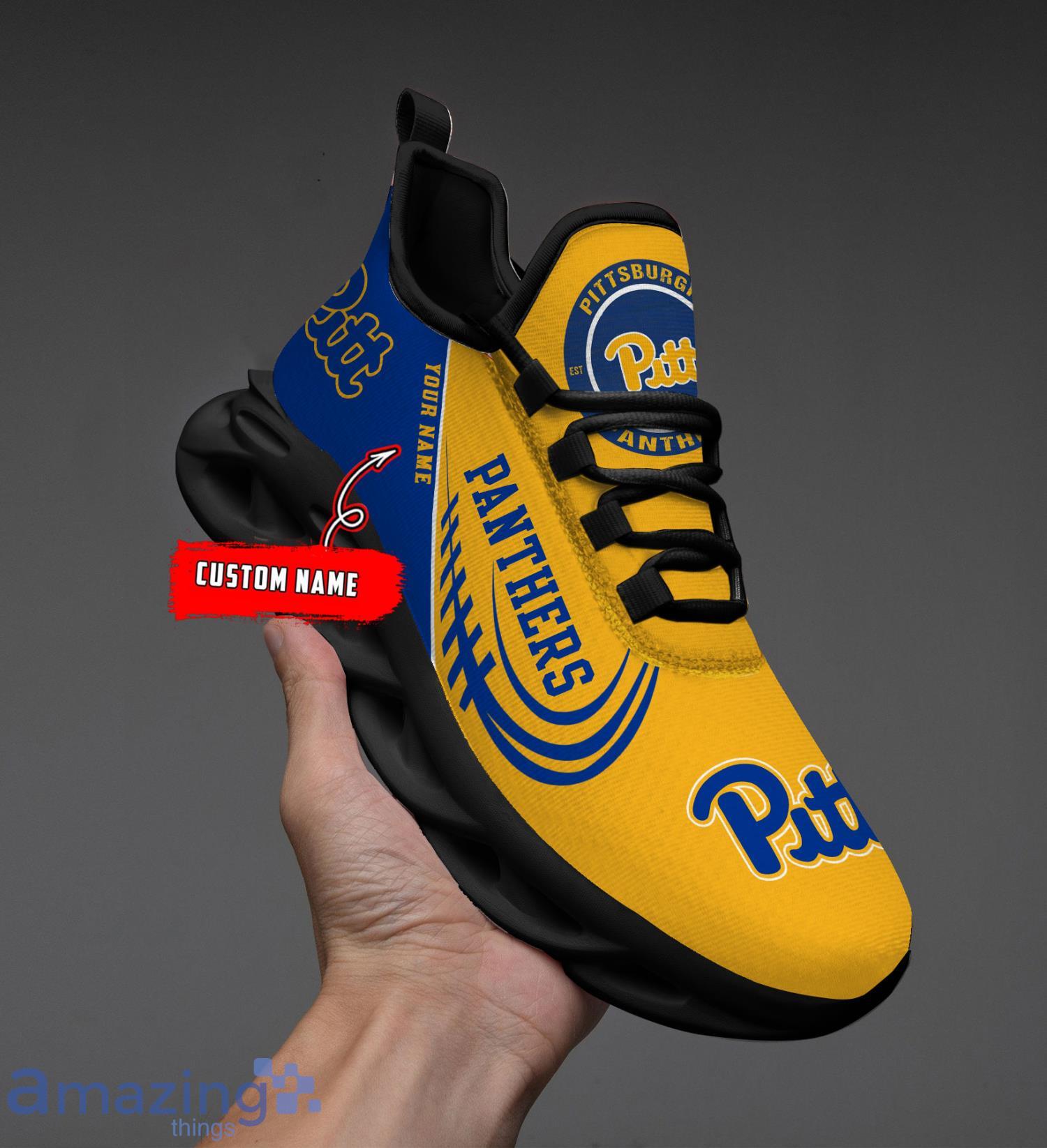 NCAA Pittsburgh Panthers Custom Name Sneakers Max Soul Shoes Product Photo 1