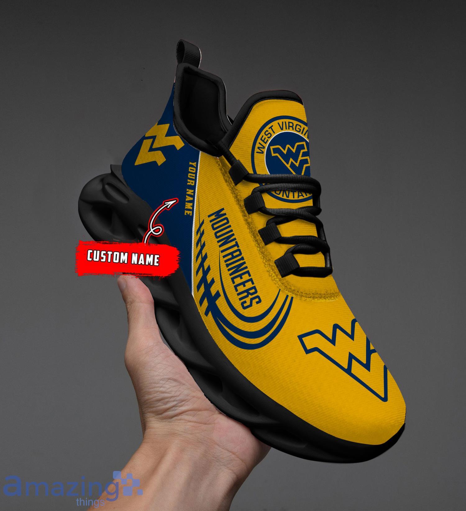 NCAA West Virginia Mountaineers Custom Name Sneakers Max Soul Shoes Product Photo 1