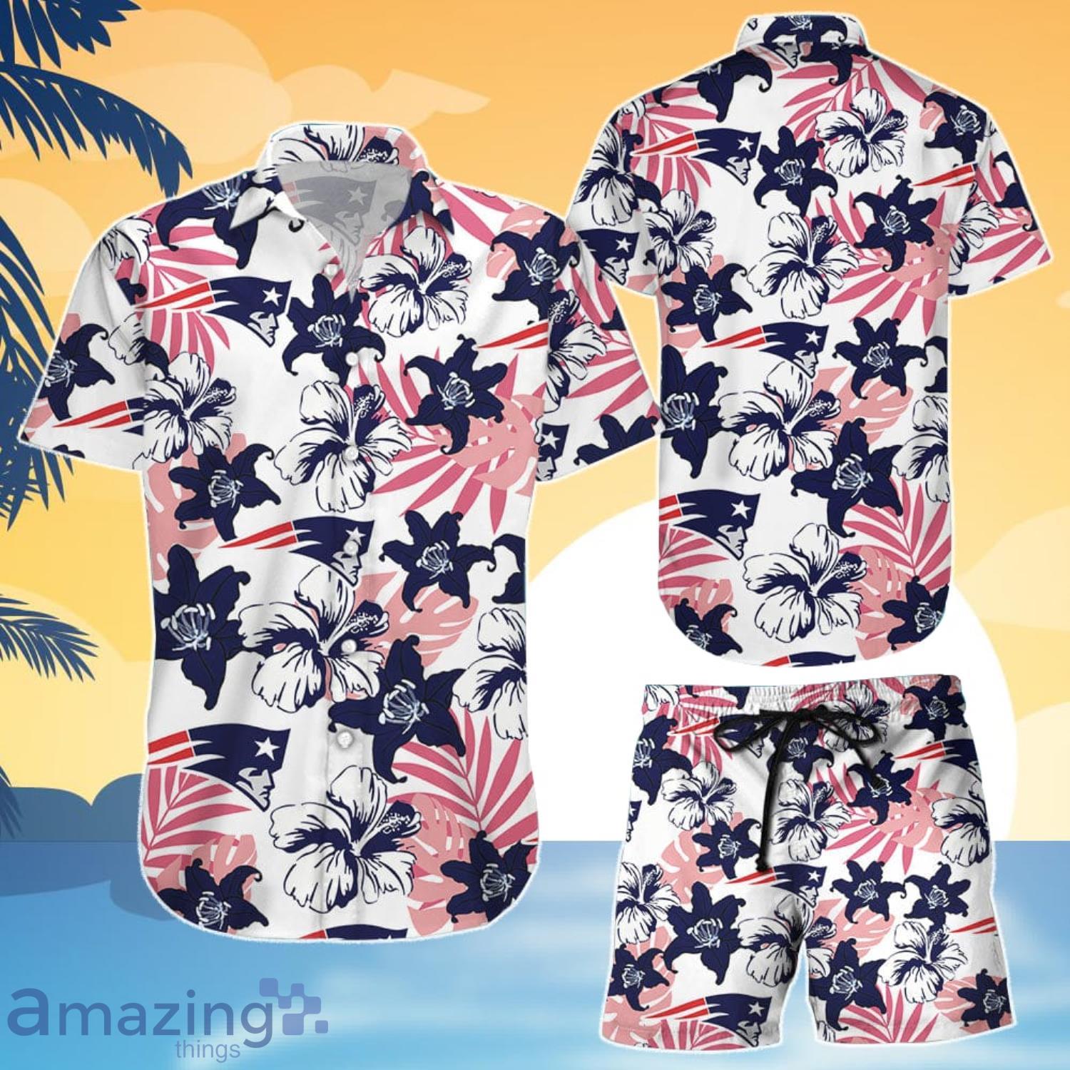 New England Patriots Combo Hawaiian Shirt And Shorts Product Photo 1