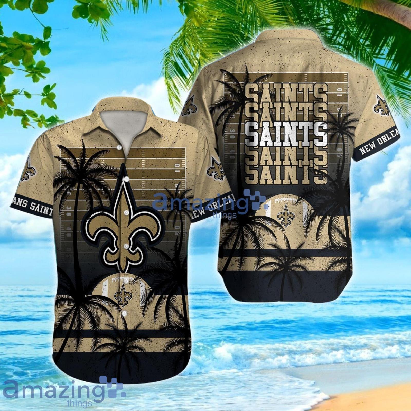 New Orleans Saints Vintage Coconut Tree Aloha Hawaiian Shirt