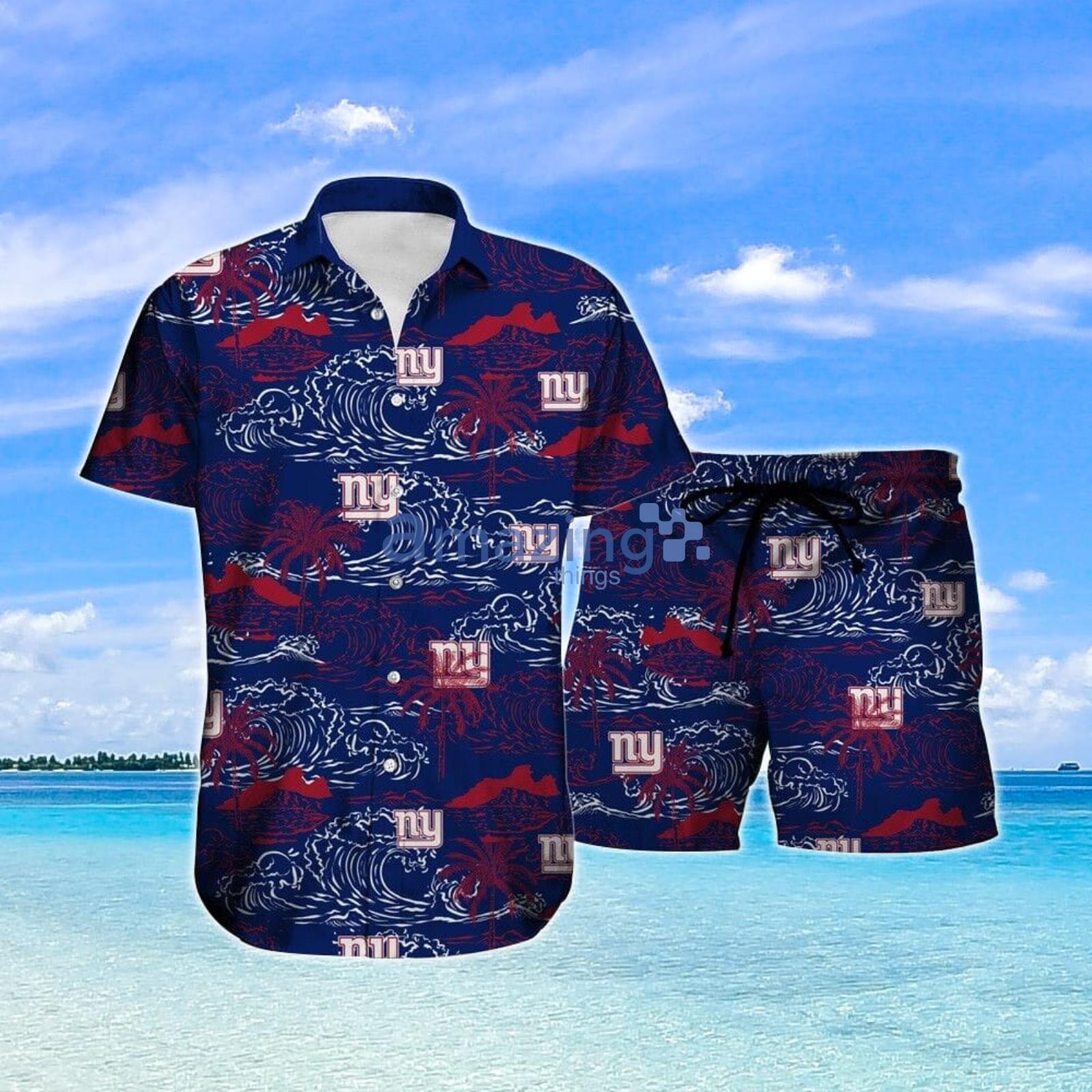 New York Giants Hawaiian Shirt, Shorts, Combo Hawaiian Shirt And