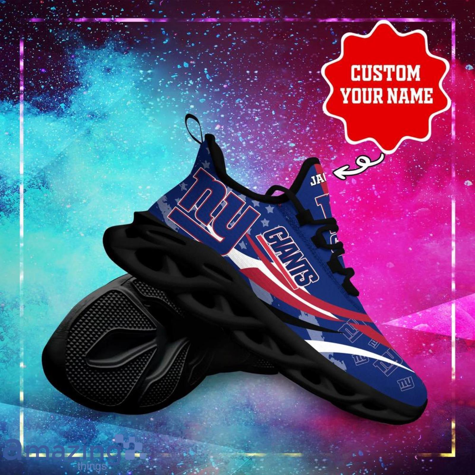 New York Giants Custom Name Max Soul Sneaker Running Shoes