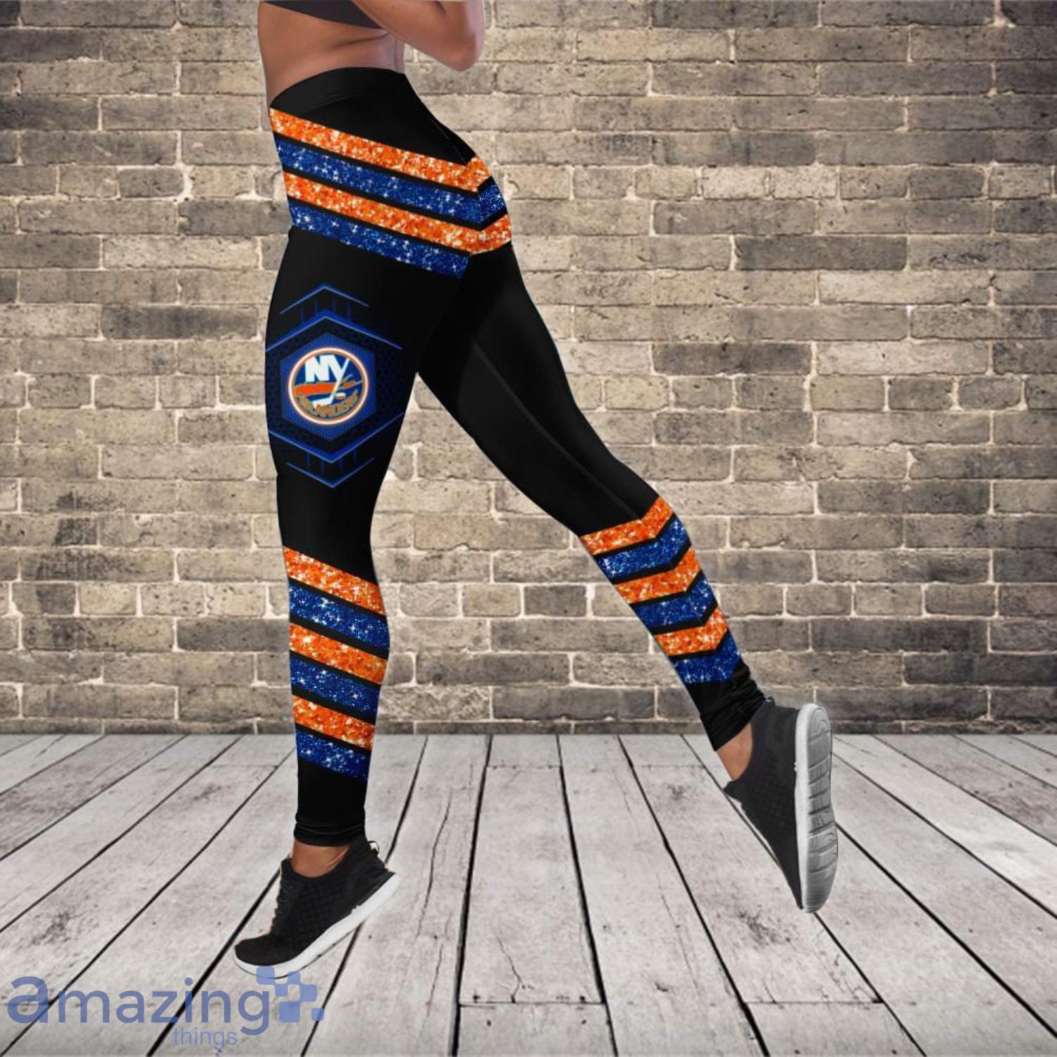 New York Islanders Personalized Name Combo Hollow Tank Top And Leggings For Fans Product Photo 1