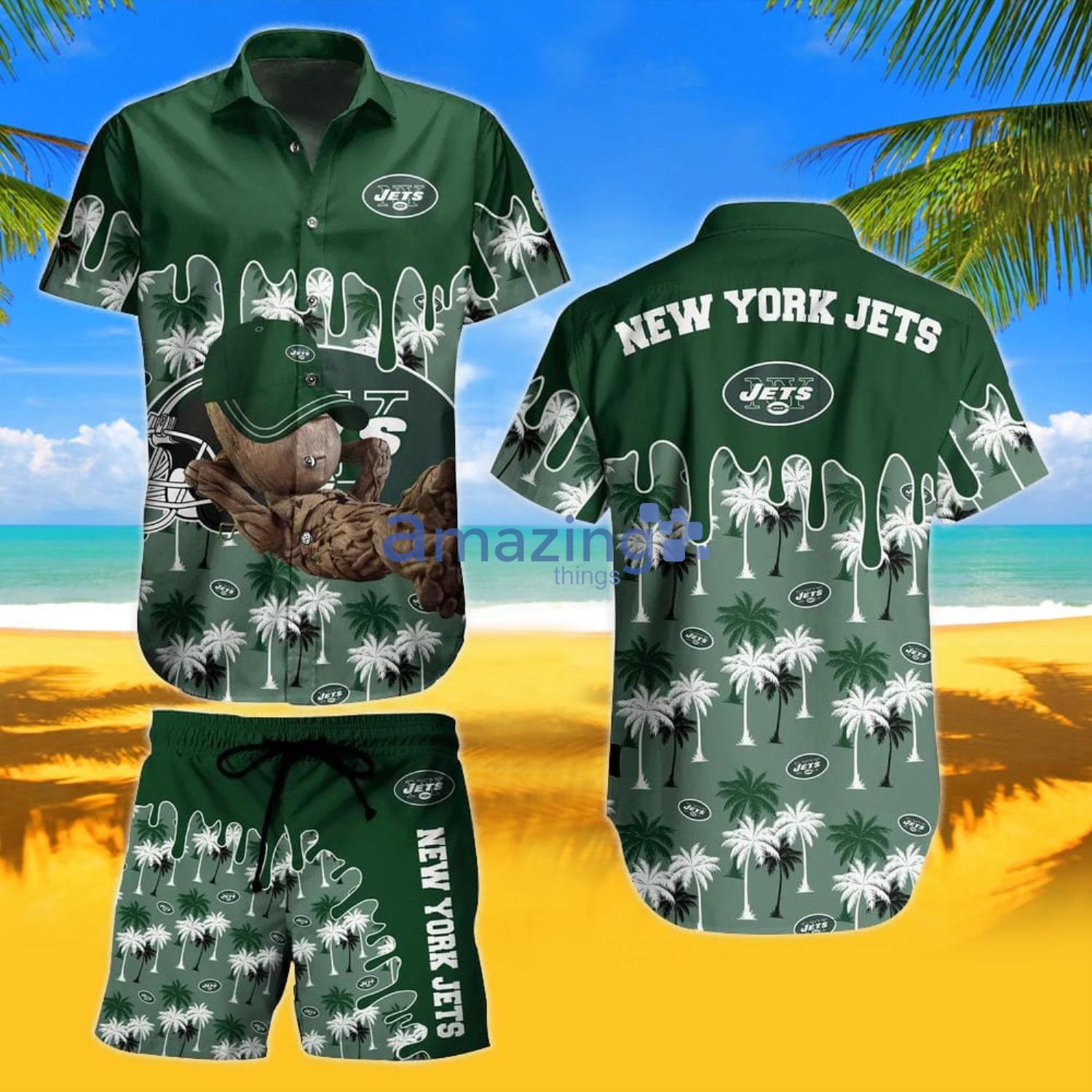 BEST New York Jets NFL Hawaiian Shirt Tropical Pattern Graphic New  Collection Summer Gift For Fan