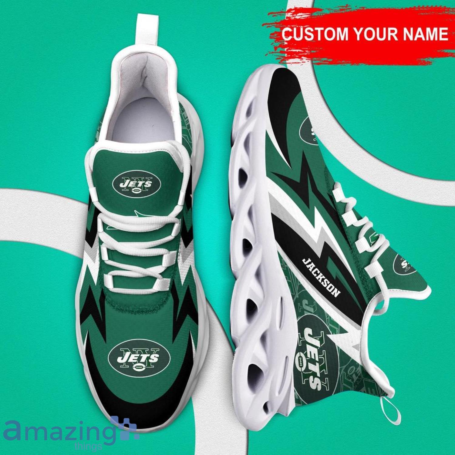 NFL Custom Name Shoes New York Jets 3D Max Soul Shoes Running Sneakers -  Banantees