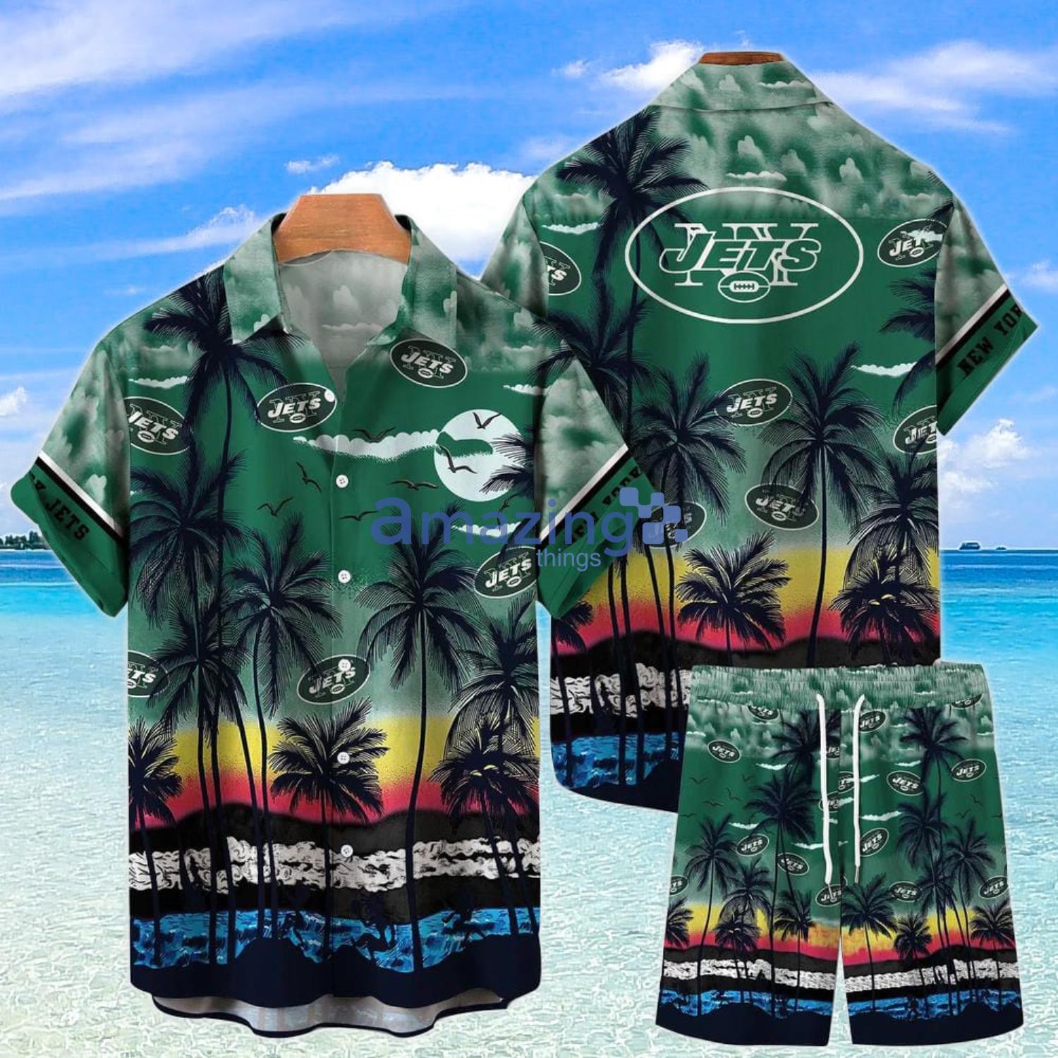New York Jets Retro Green Hawaiian Shirt
