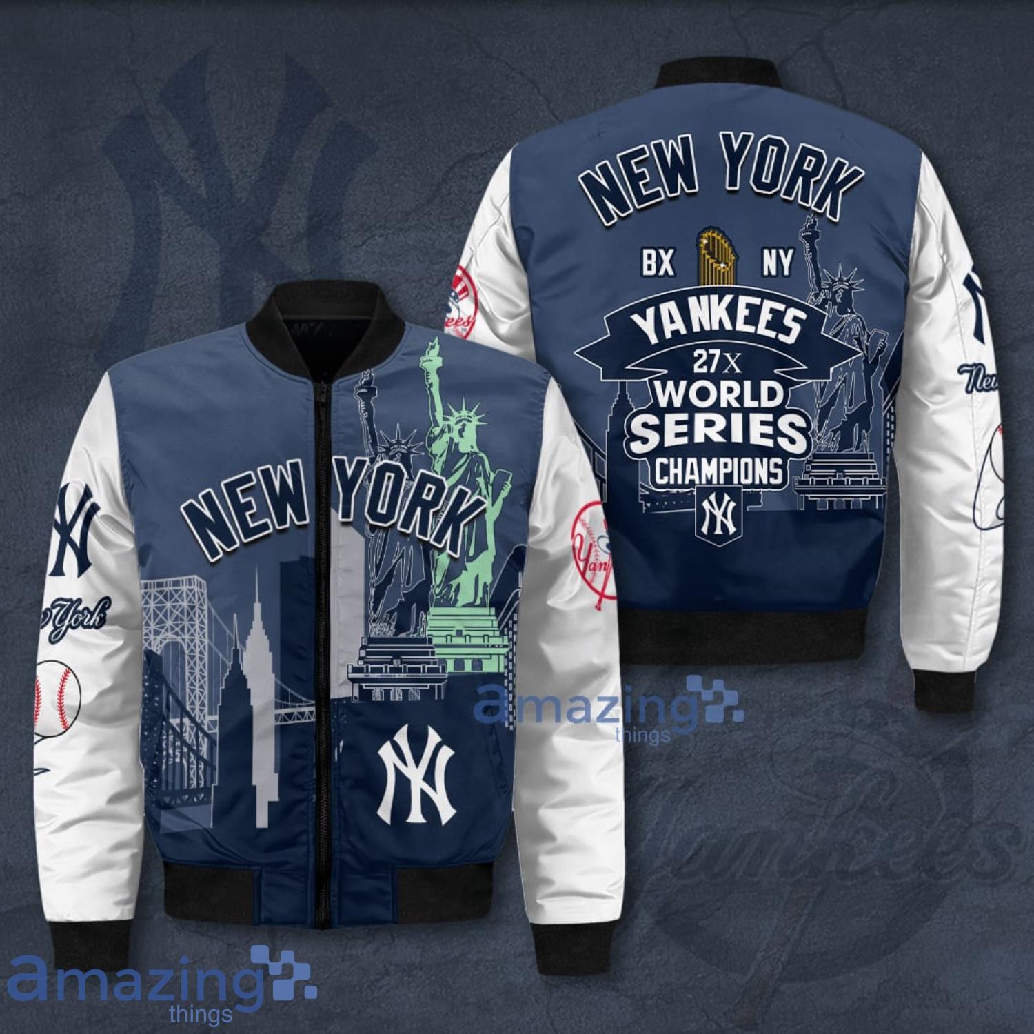 New York Yankees 27X World Series Chamopions 3D Bomber Jacket For Fans