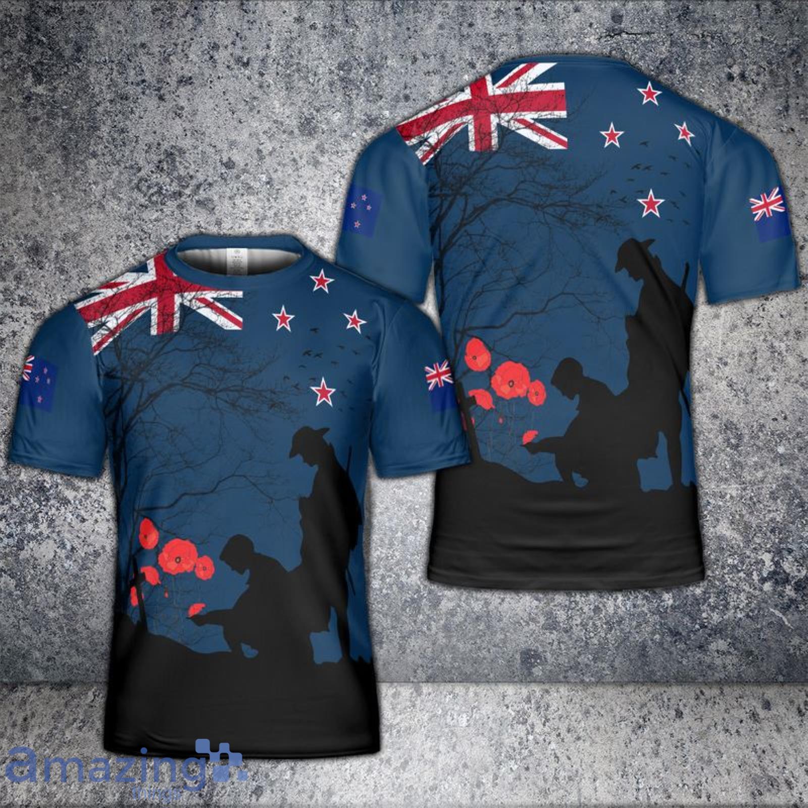 New Zealand Anzac Day 3D T-Shirt Product Photo 1