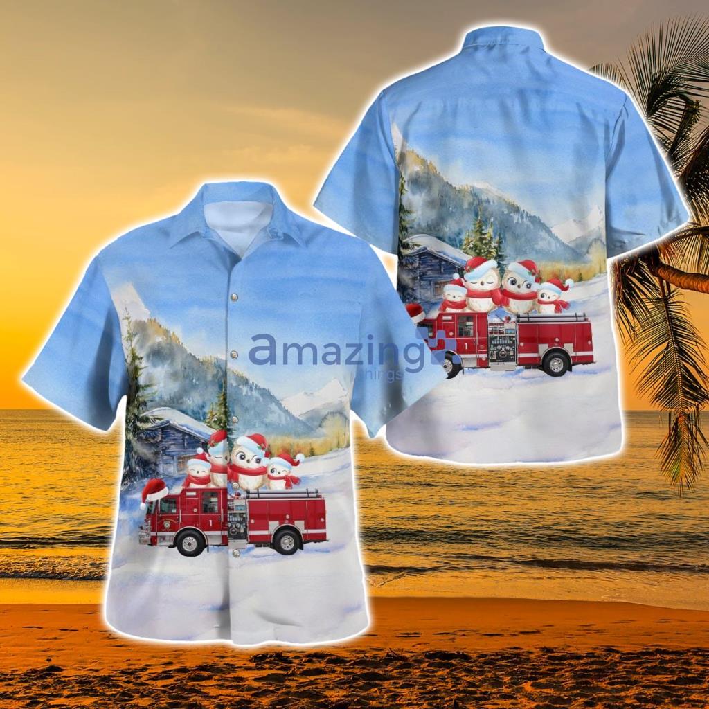 Newburgh,New York, Newburgh Fire Department Christmas Hawaiian Shirt - Newburgh,New York, Newburgh Fire Department Christmas Hawaiian Shirt