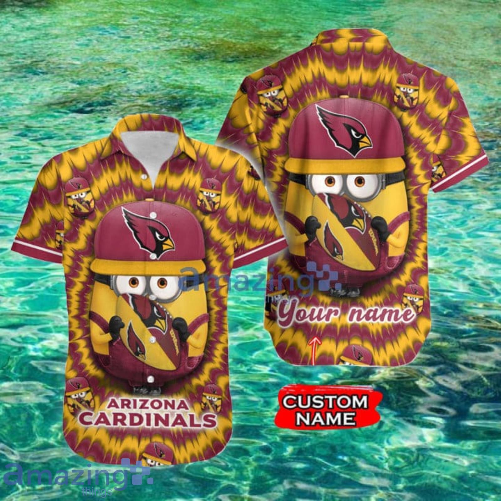 Nfl Arizona Cardinals Custom Name Minions Lover Hawaiian Shirt For Men And Women Product Photo 1