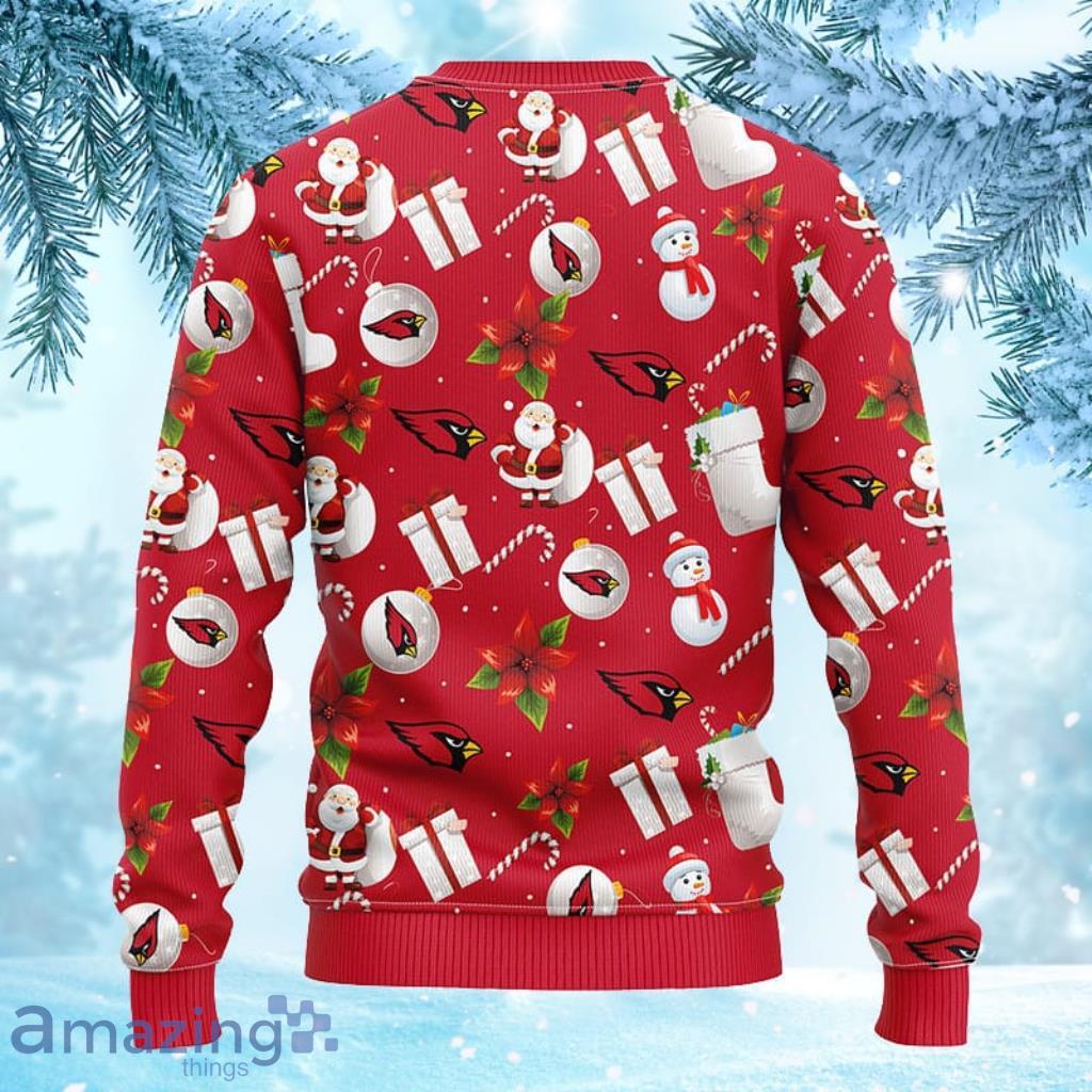 Arizona Cardinals Christmas Santa Claus Ugly Christmas Sweater