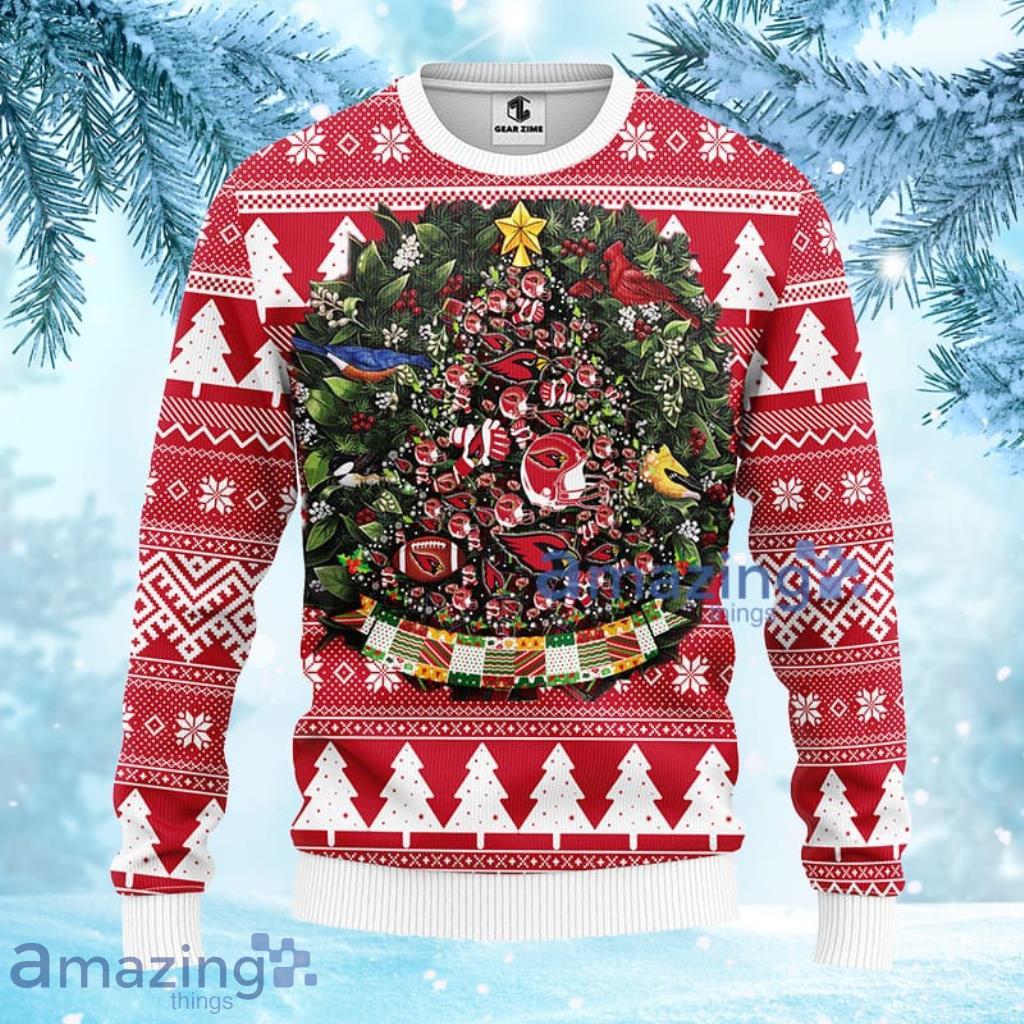 NFL Arizona Cardinals Tree Ball Christmas Ugly Sweater