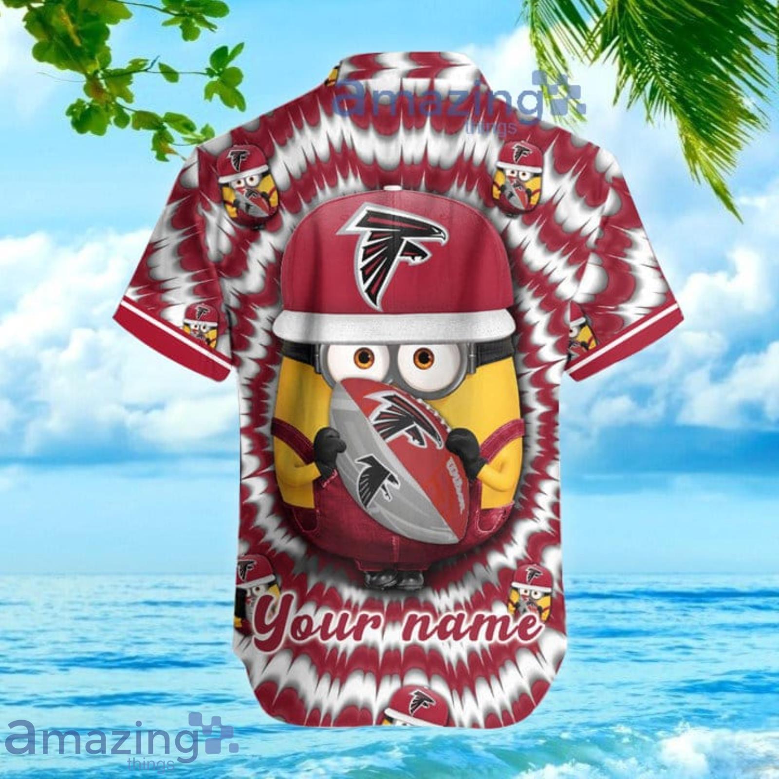 Nfl Atlanta Falcons Custom Name Minions Lover Hawaiian Shirt For Men And  Women